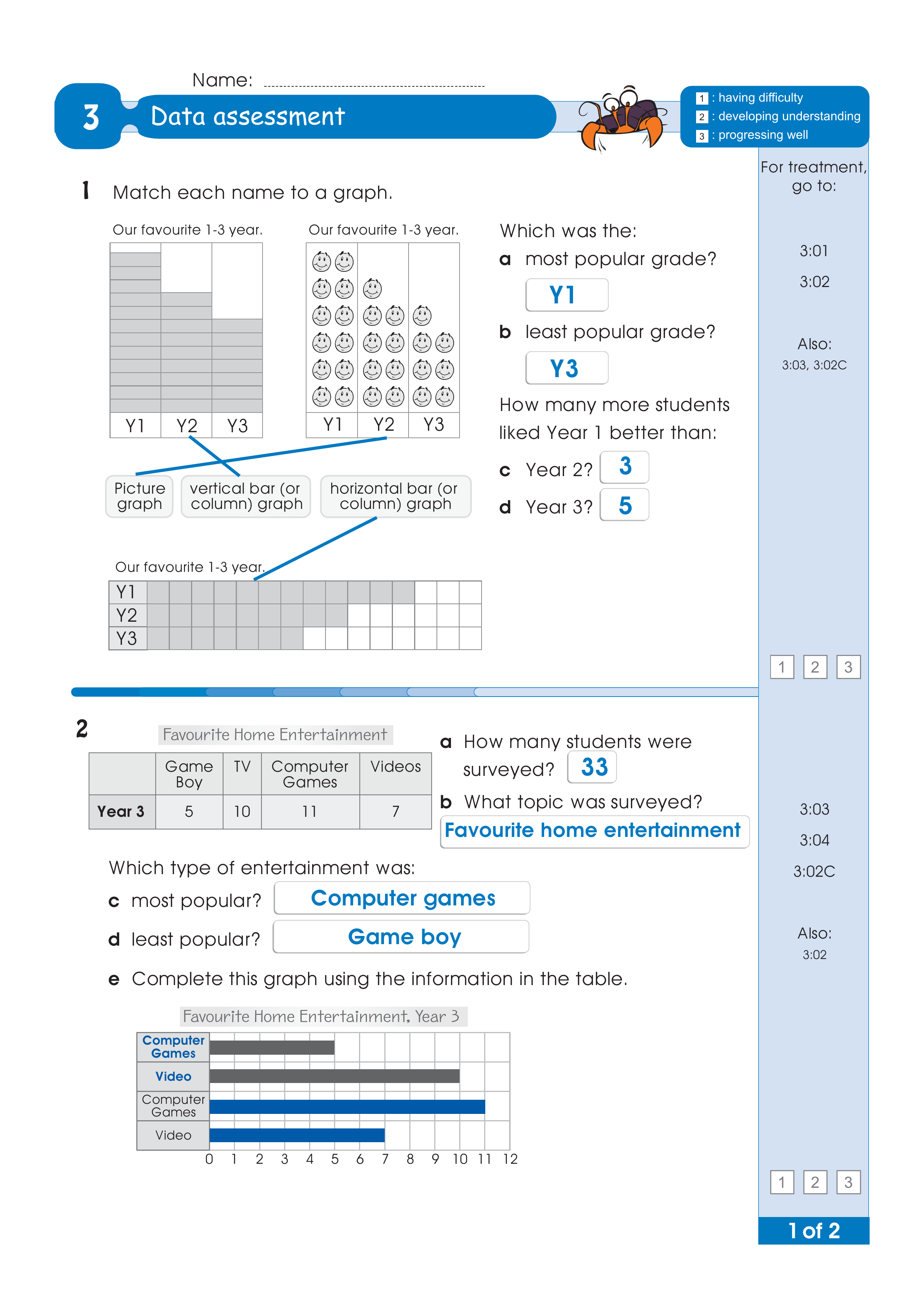 Assessment test answers — worksheet preview