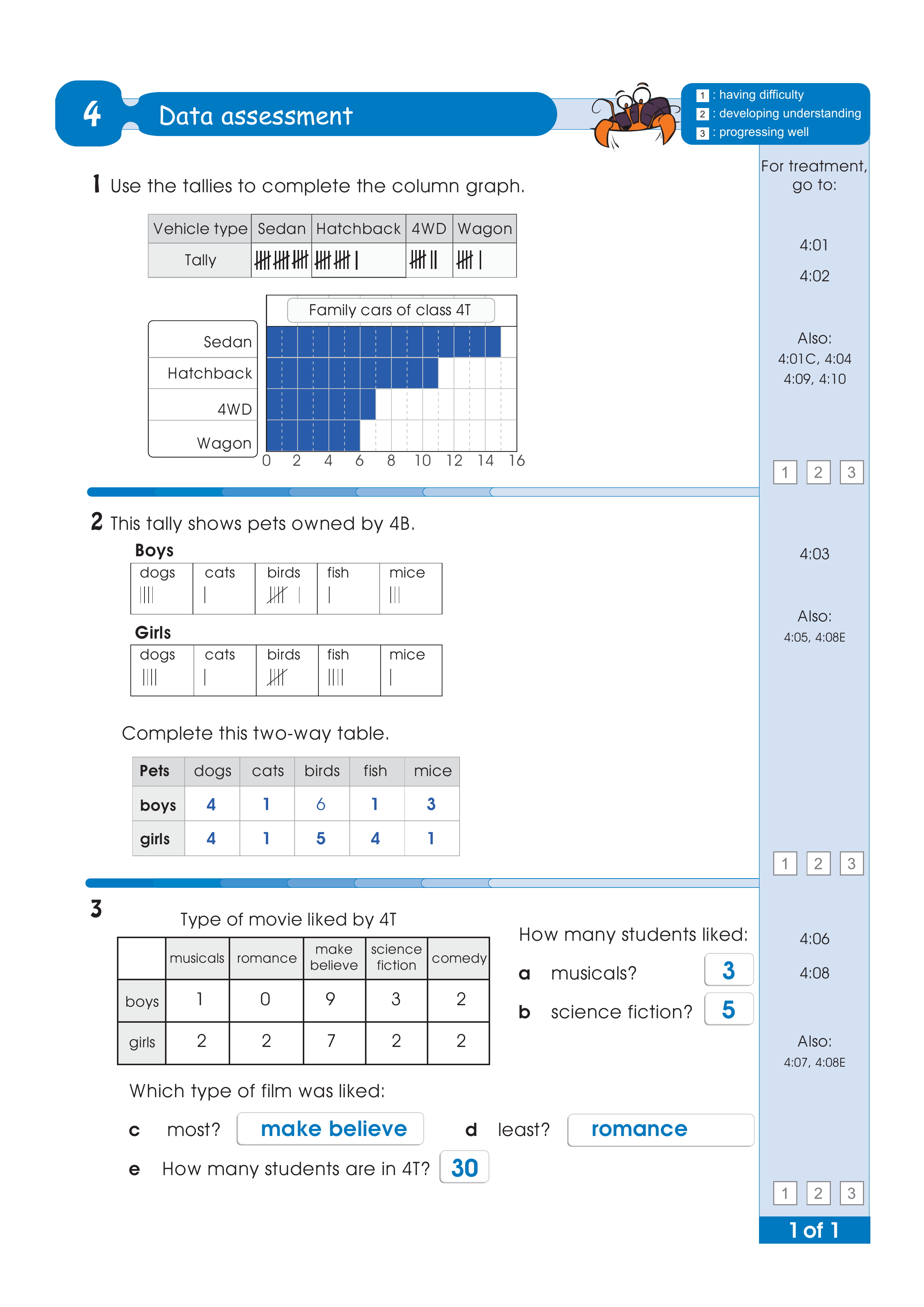 Assessment test answers — worksheet preview