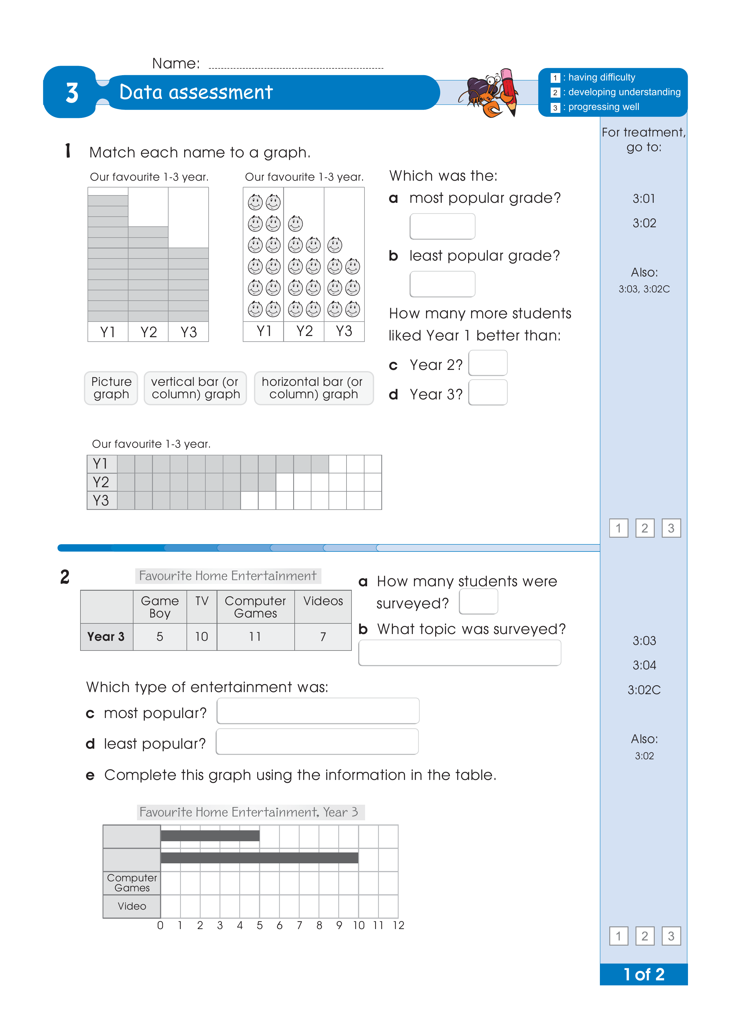 Assessment for the whole of Level 3 — worksheet preview