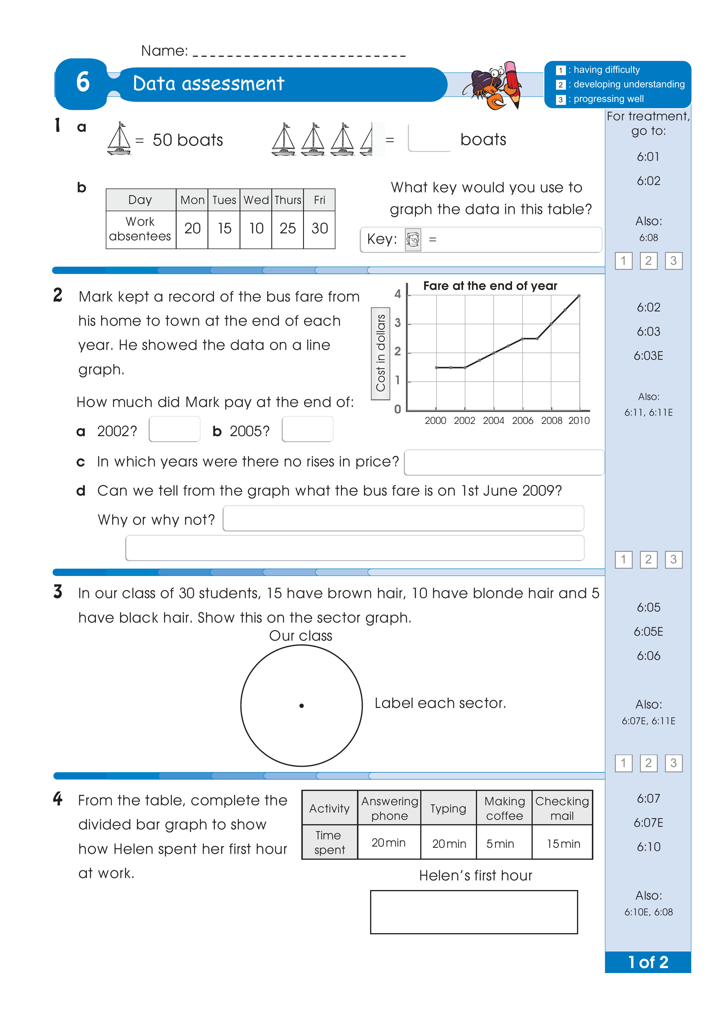 Assessment for the whole of Level 6 — worksheet preview