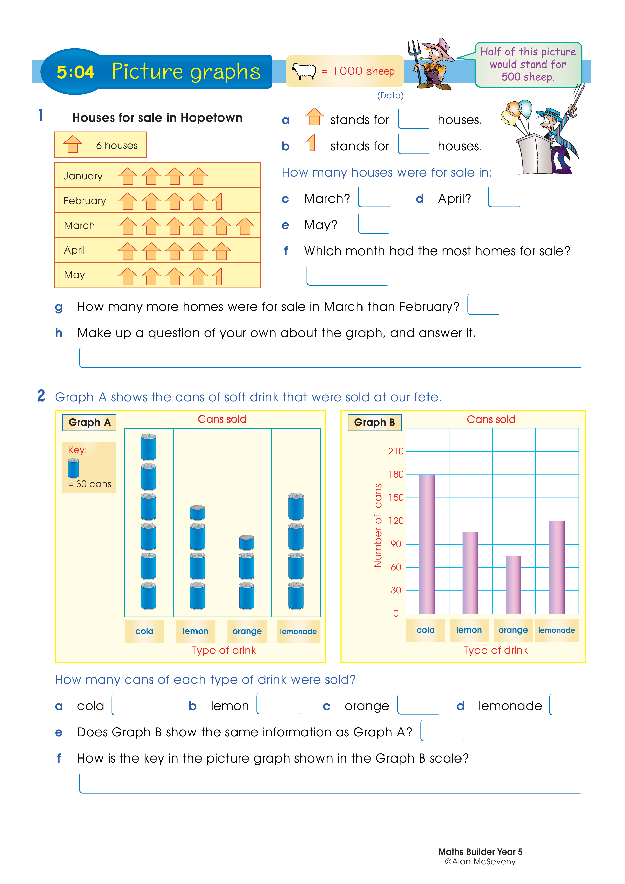 Picture graphs — worksheet preview