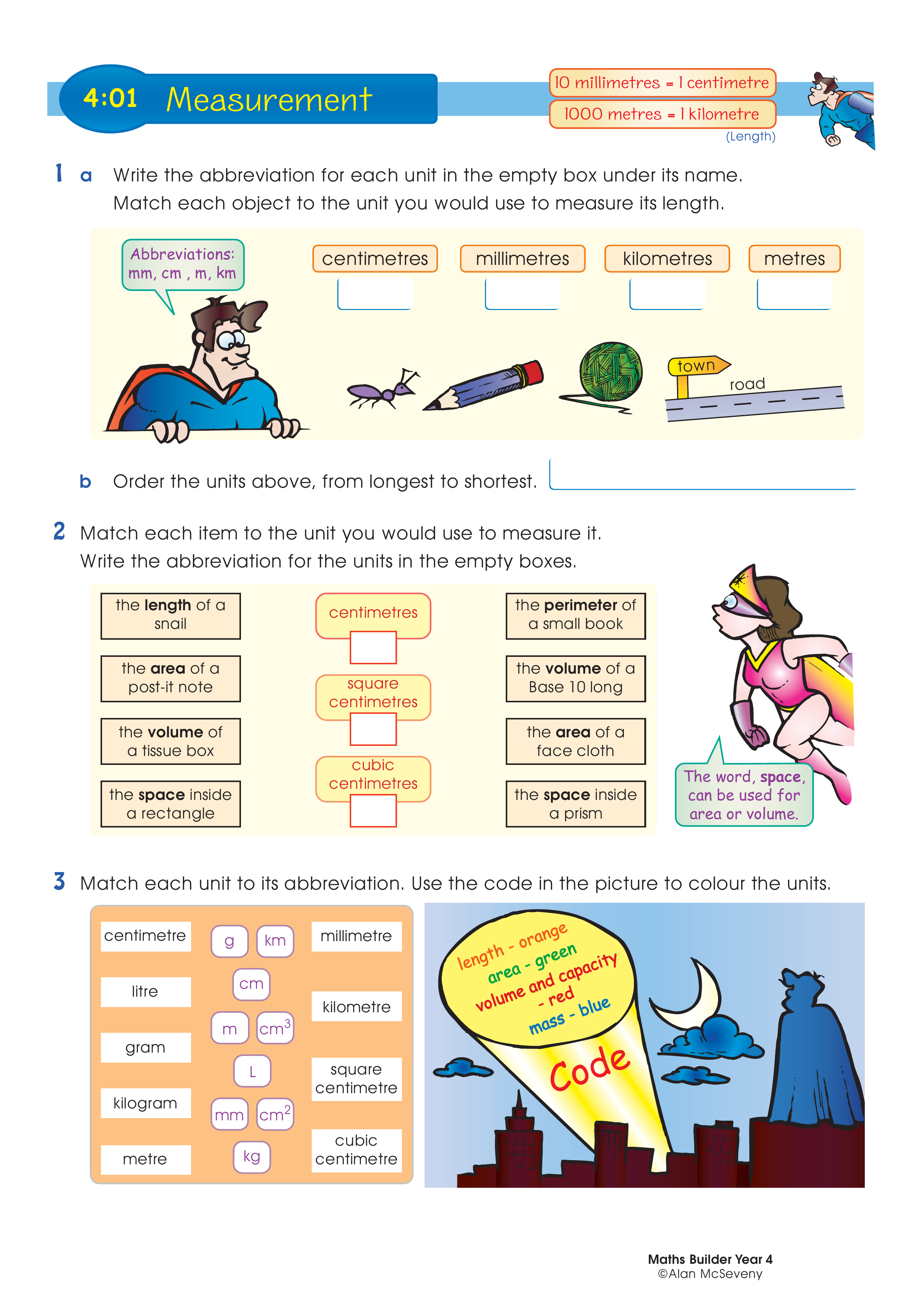 Measurement — worksheet preview