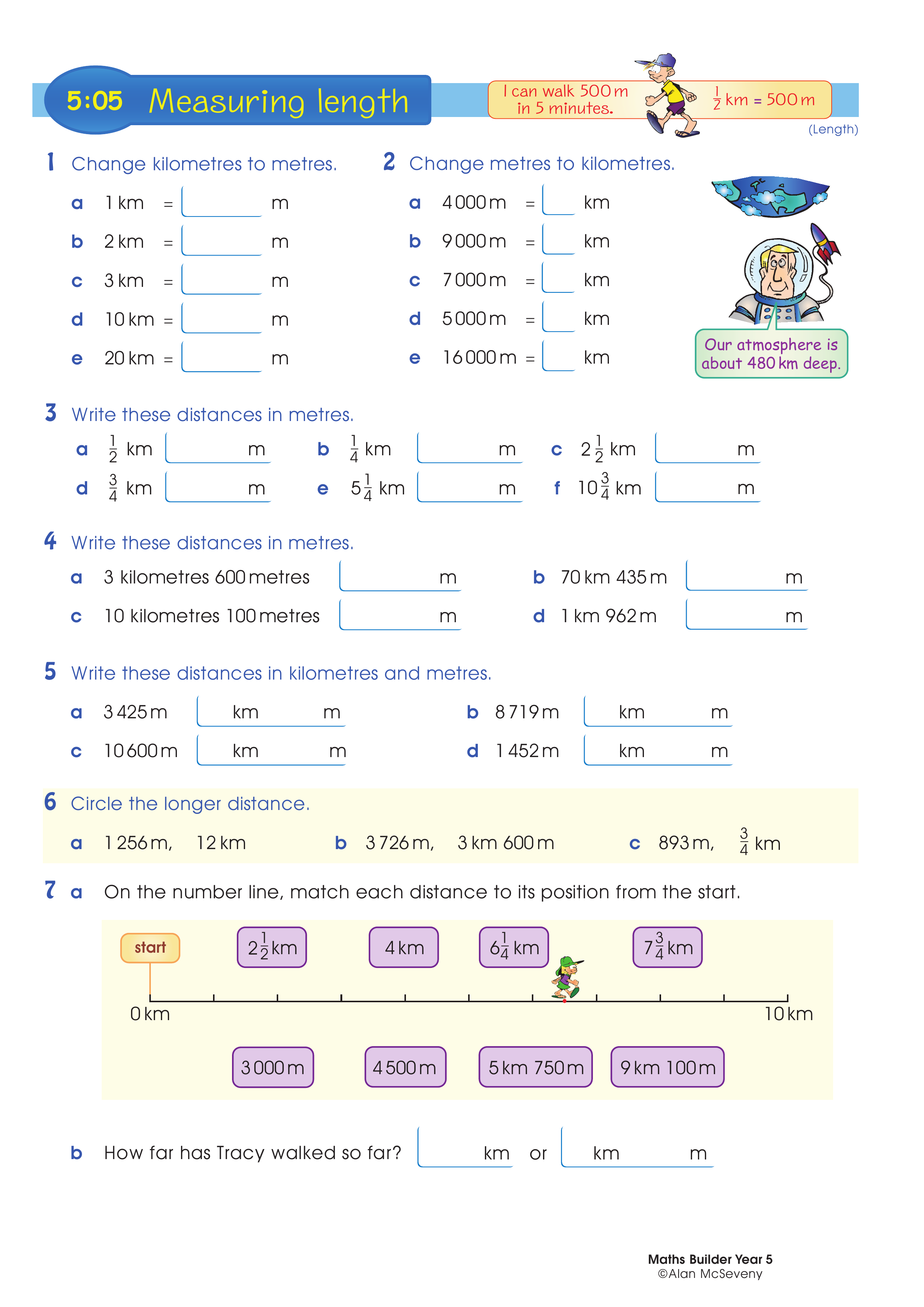 Measuring length — worksheet preview