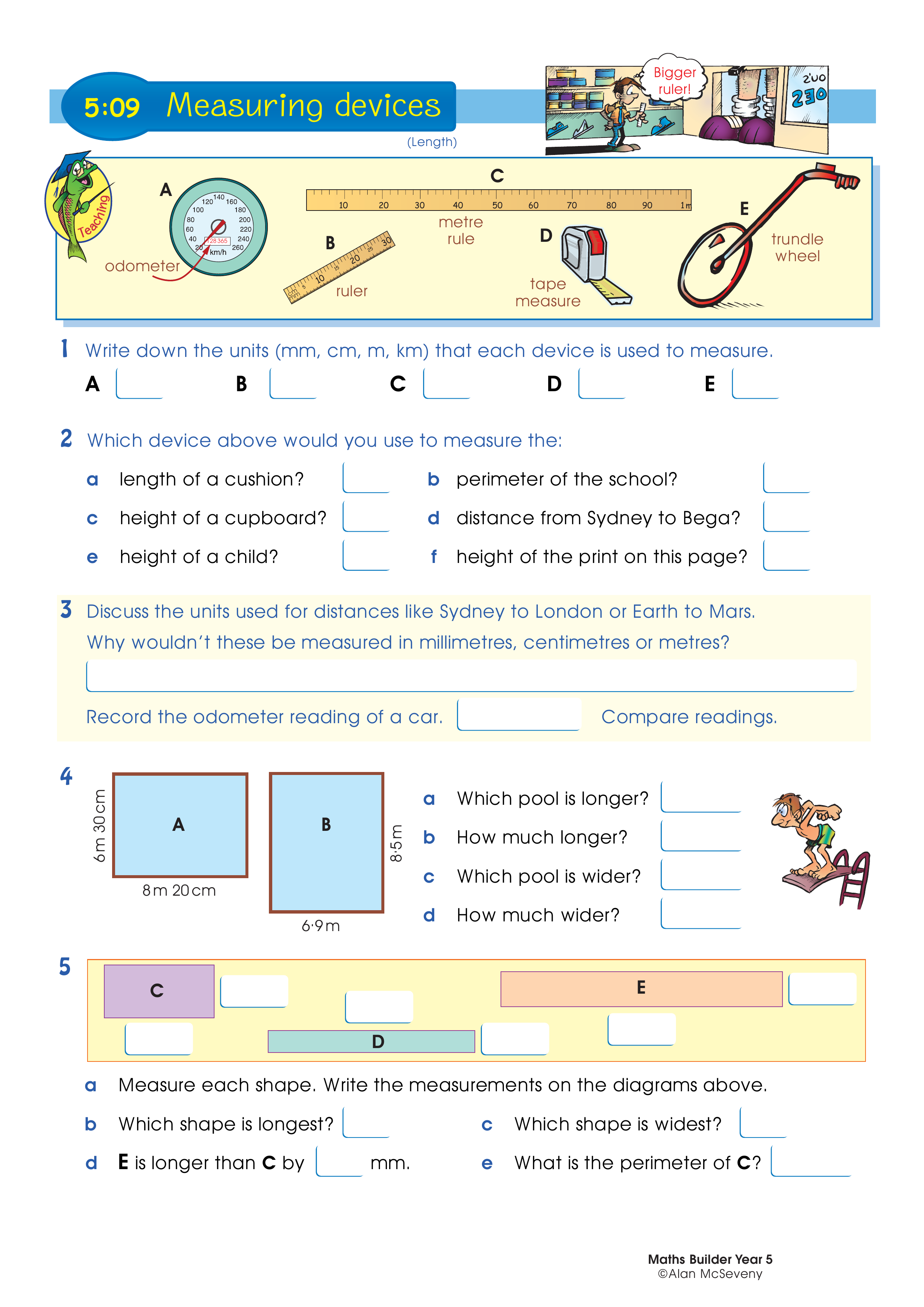 Measuring devices — worksheet preview