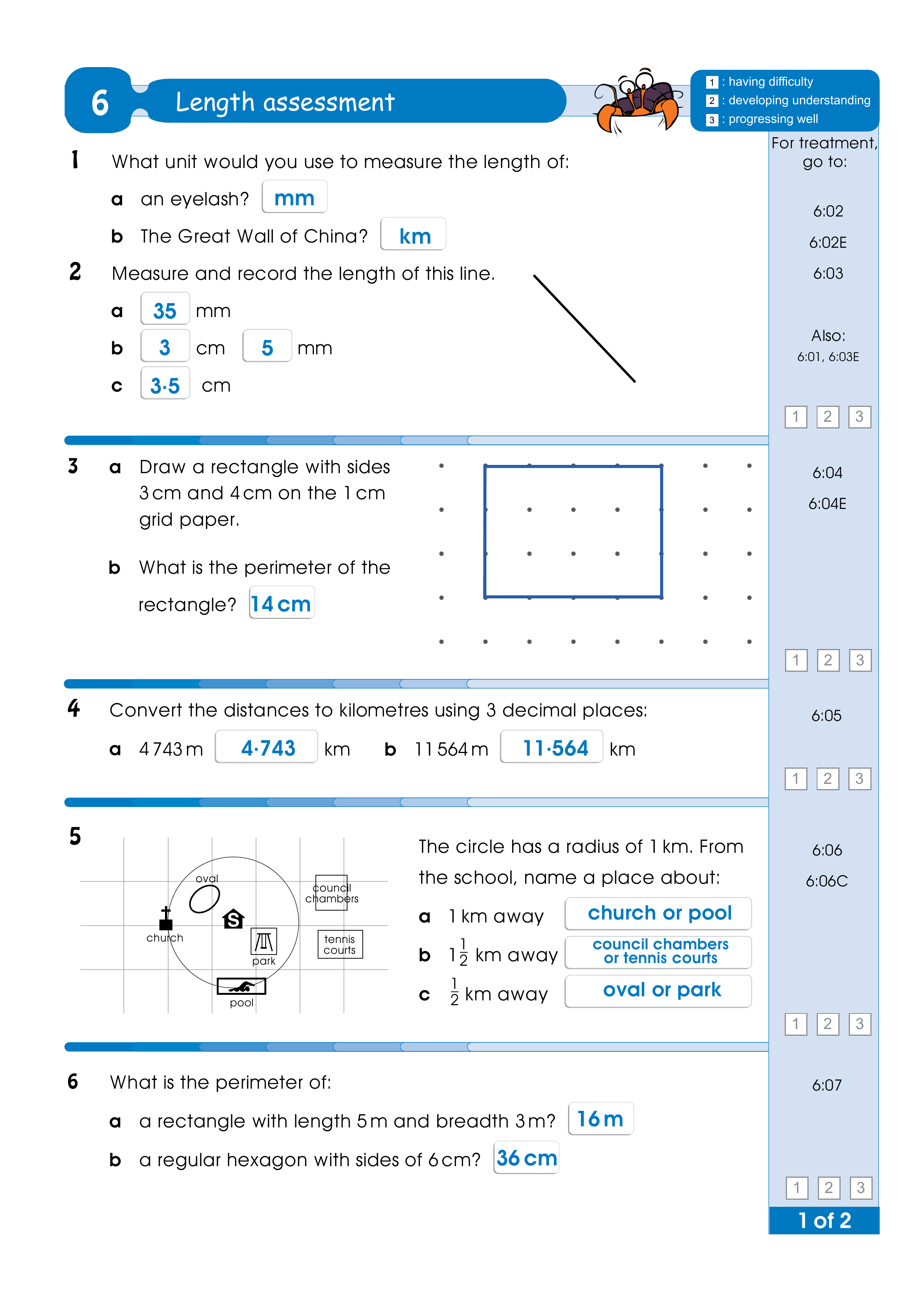 Assessment test answers — worksheet preview