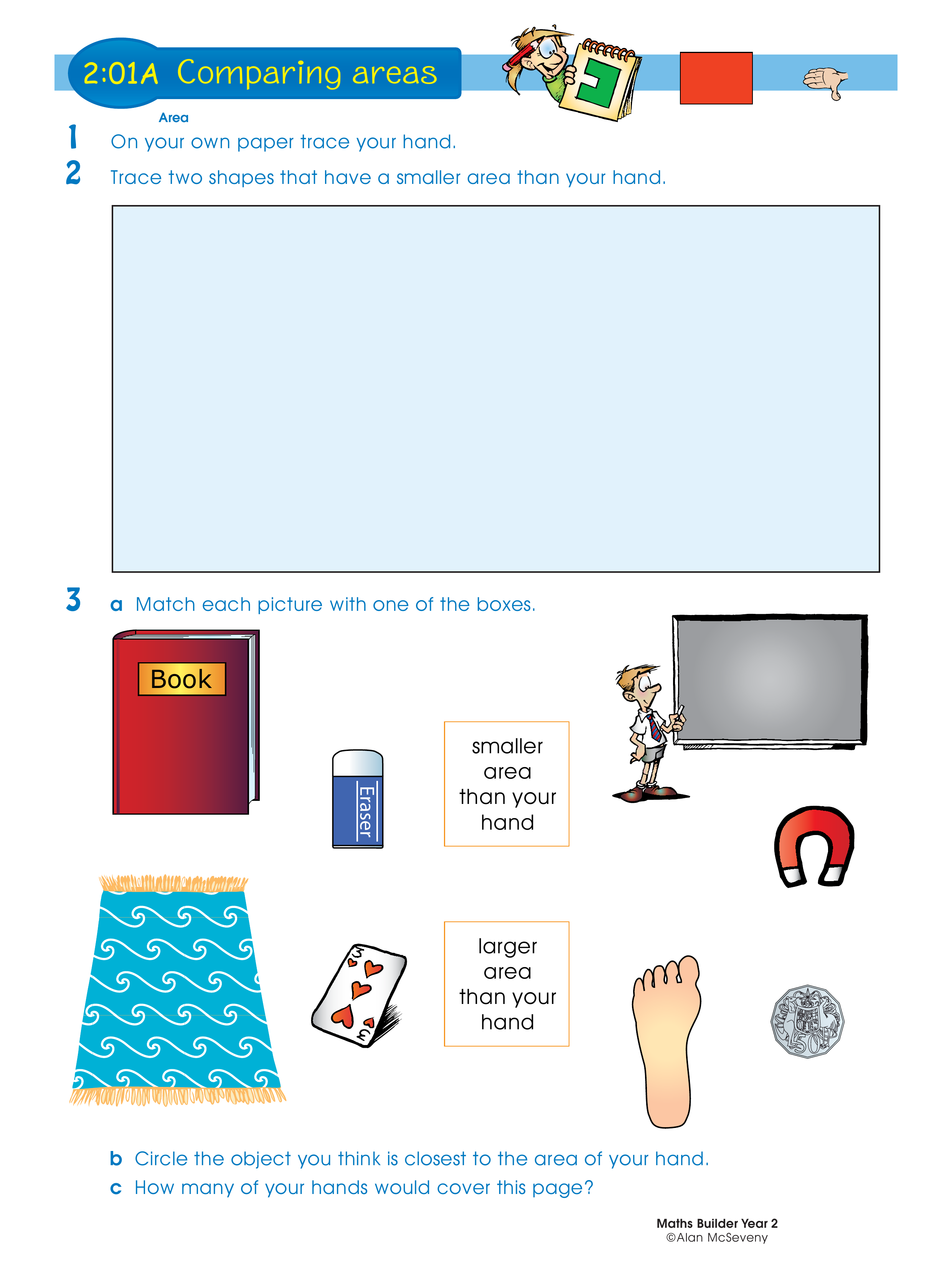 Comparing areas — worksheet preview