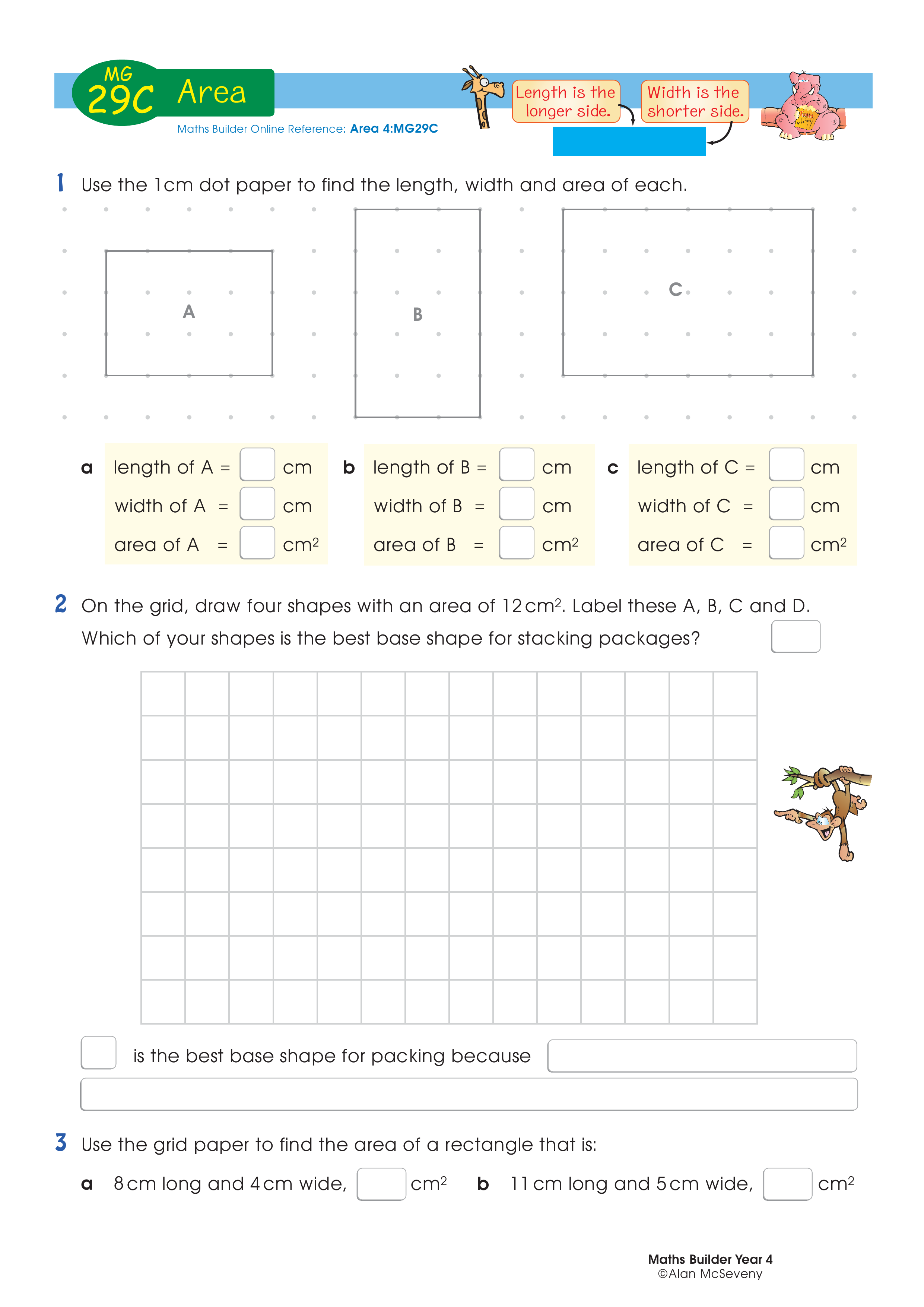 Area — worksheet preview
