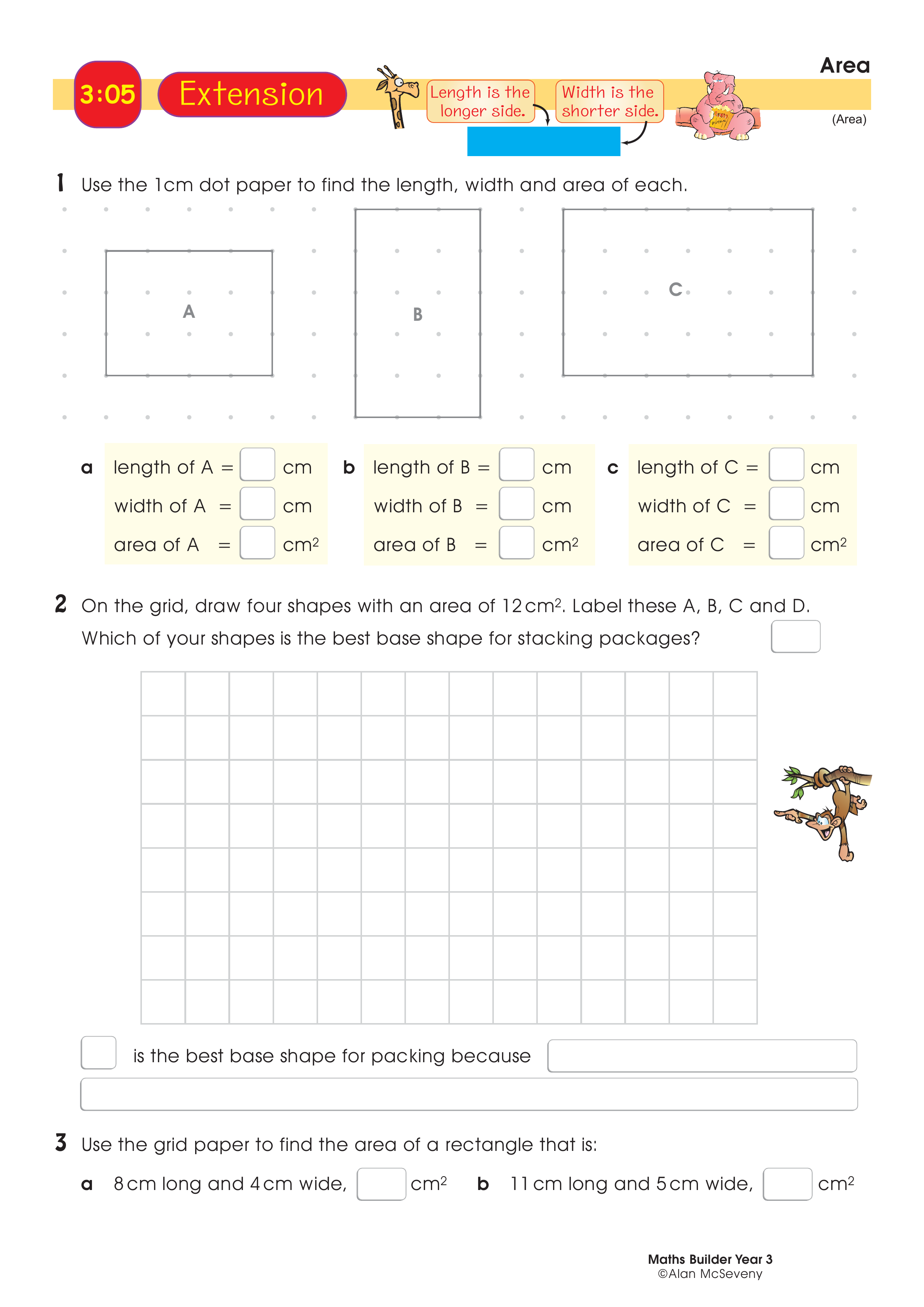 Area — worksheet preview
