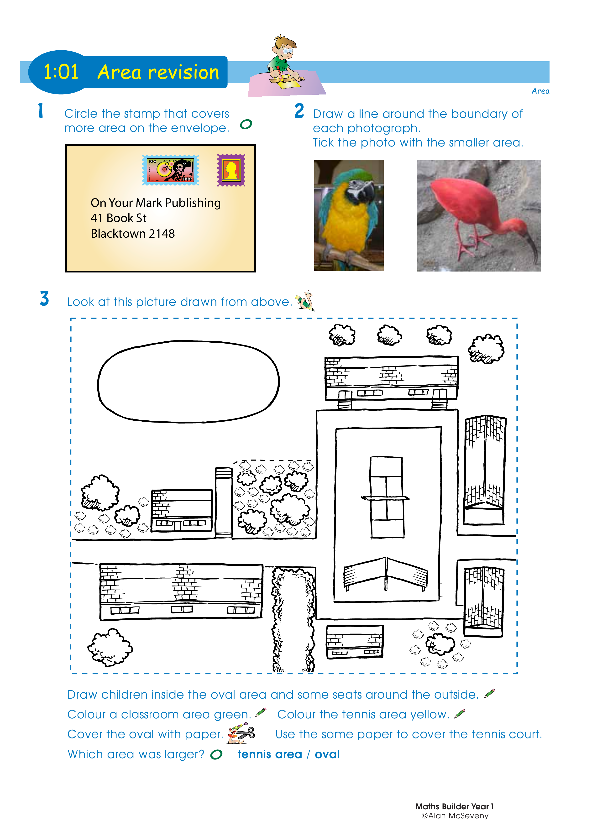 Area revision — worksheet preview