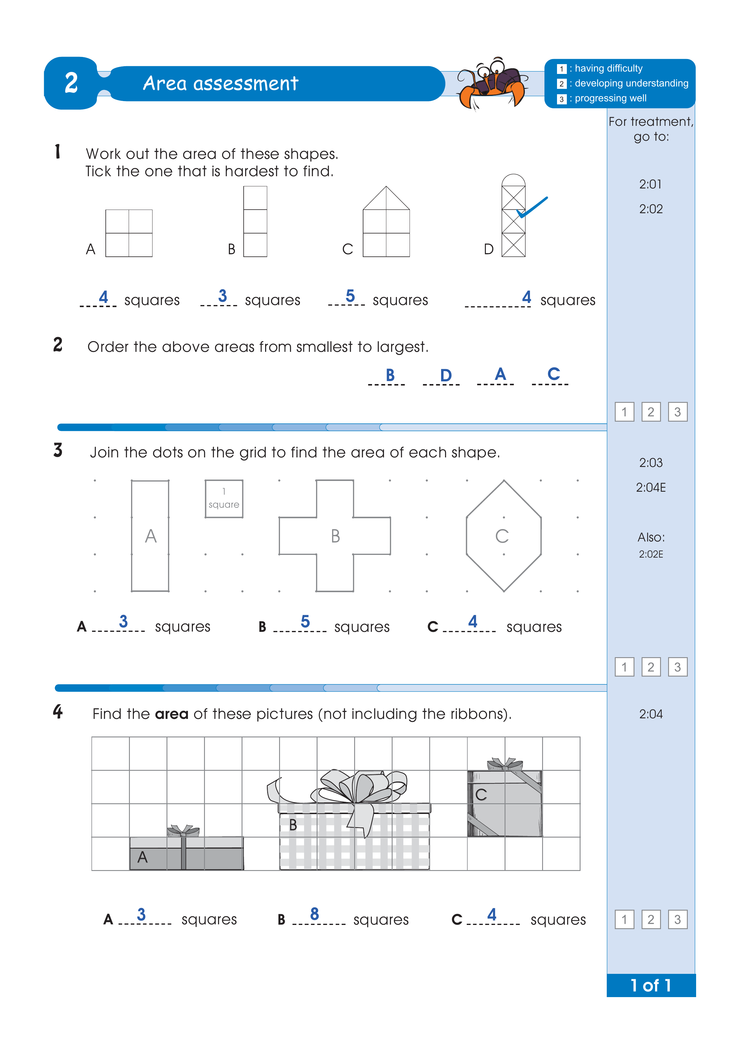 Assessment test answers — worksheet preview