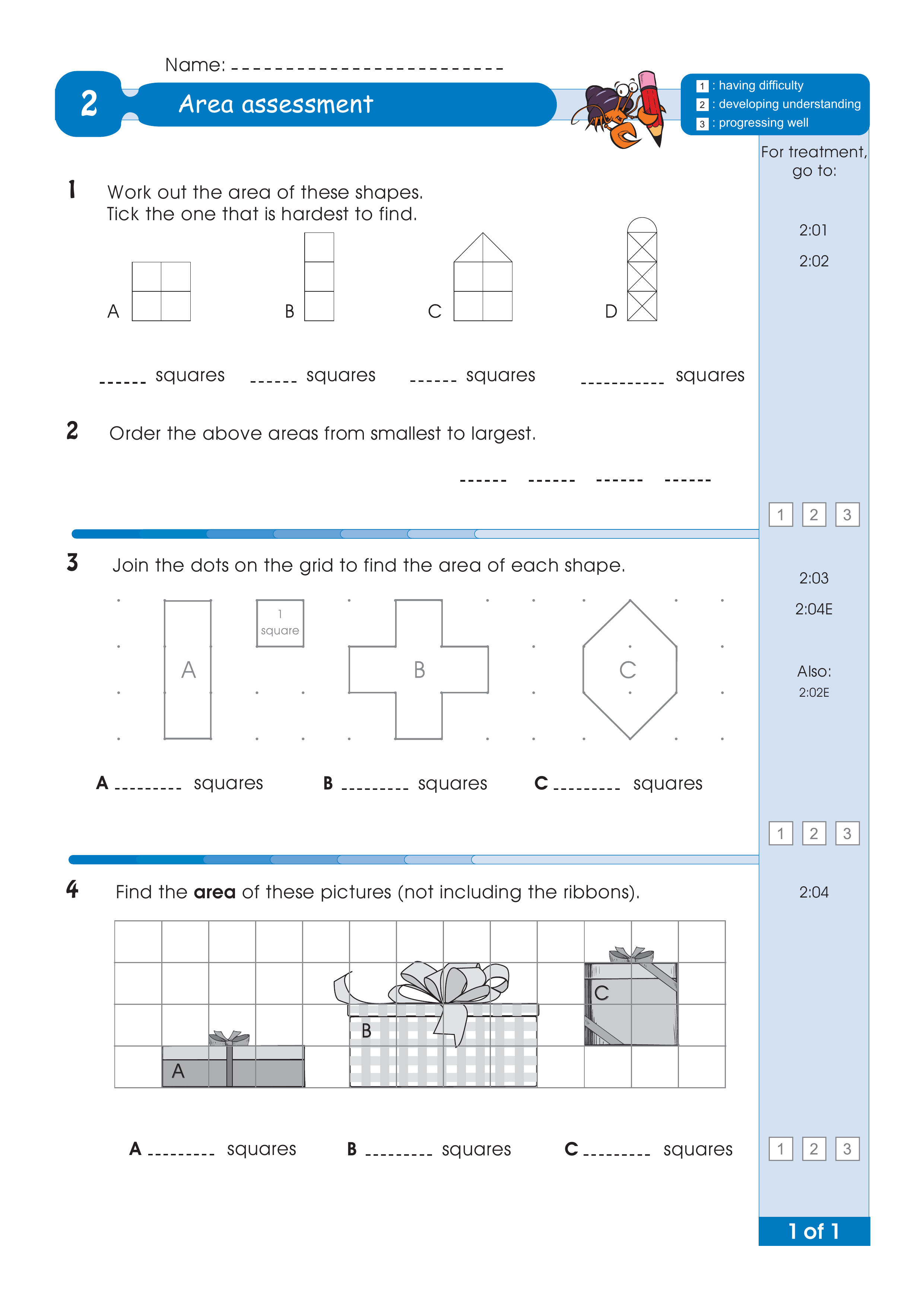 Assessment for the whole of Level 2 — worksheet preview