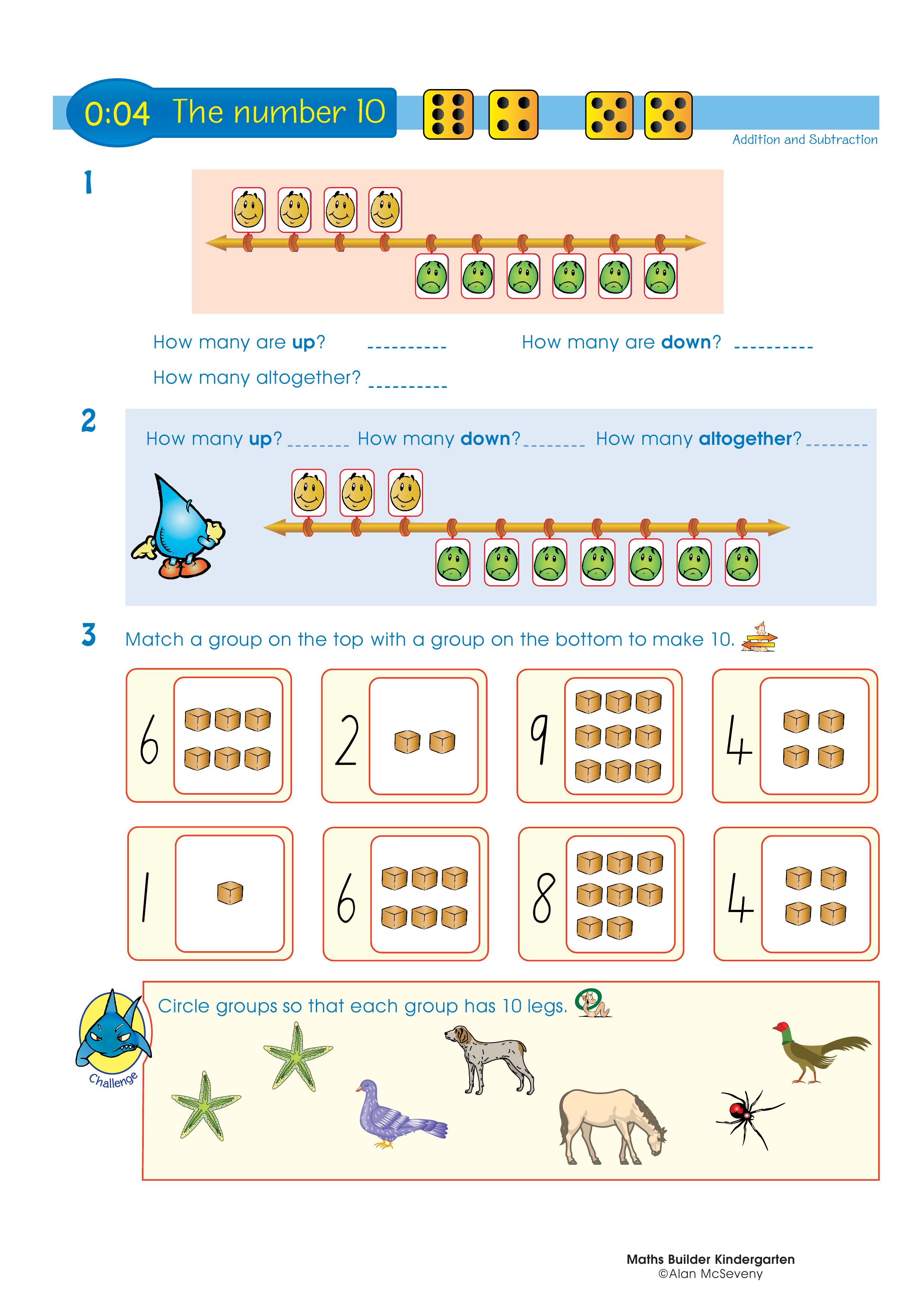 The number 10 — worksheet preview