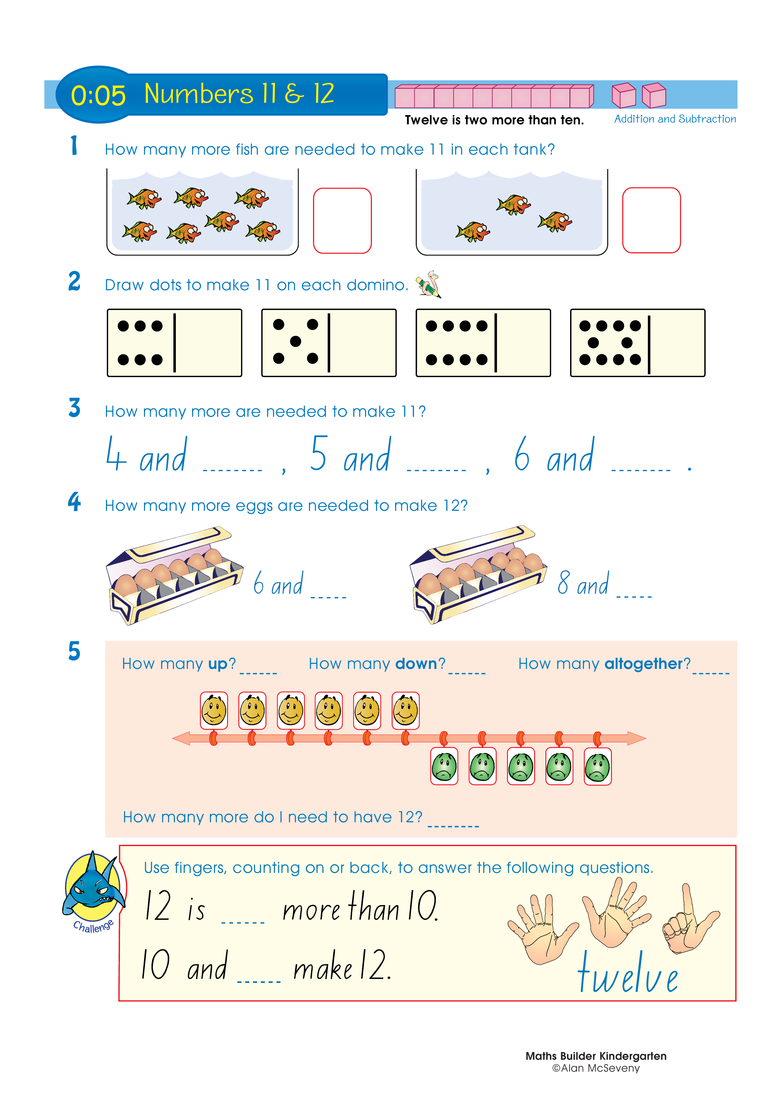 Numbers 11 & 12 — worksheet preview