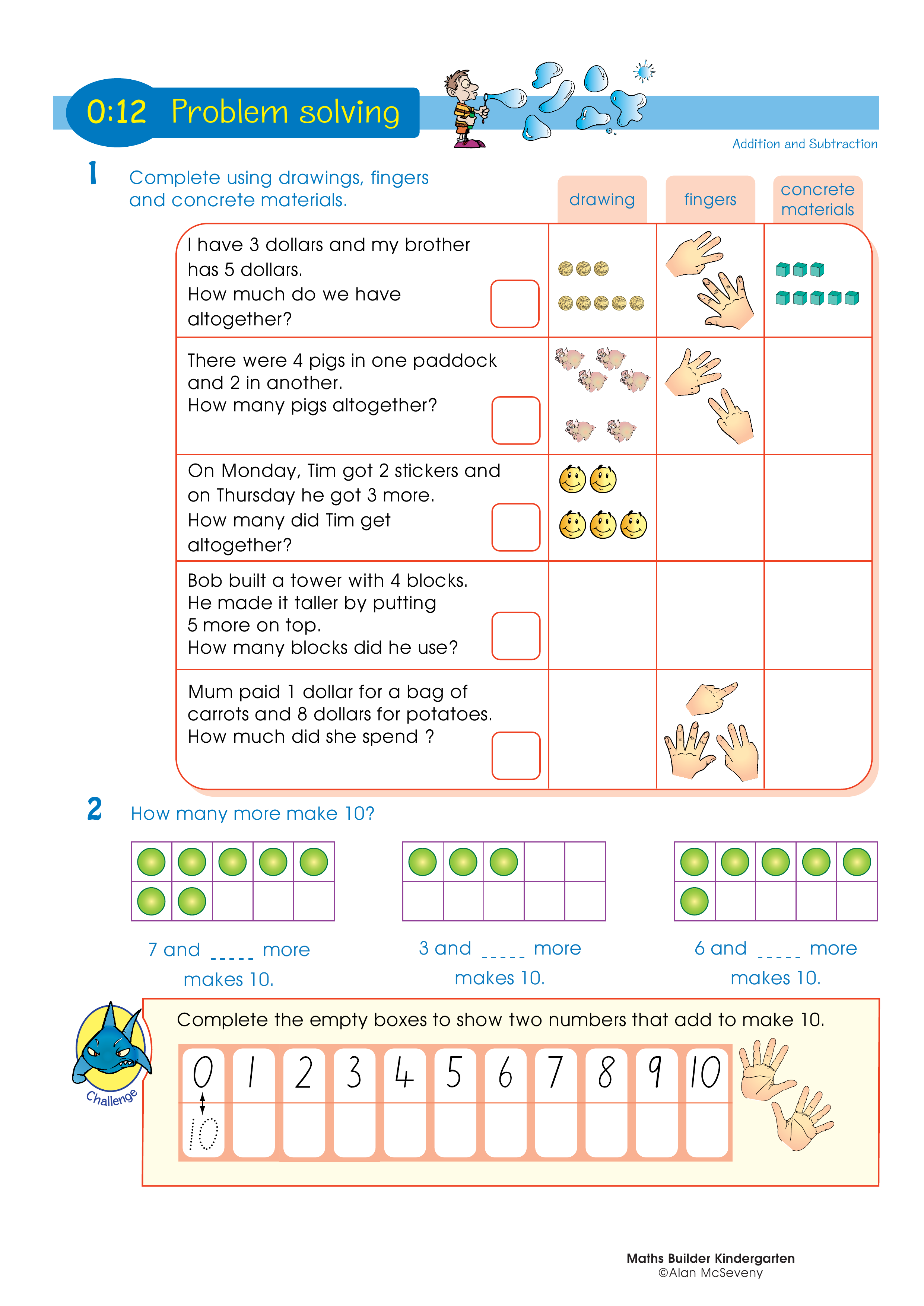 Problem solving — worksheet preview