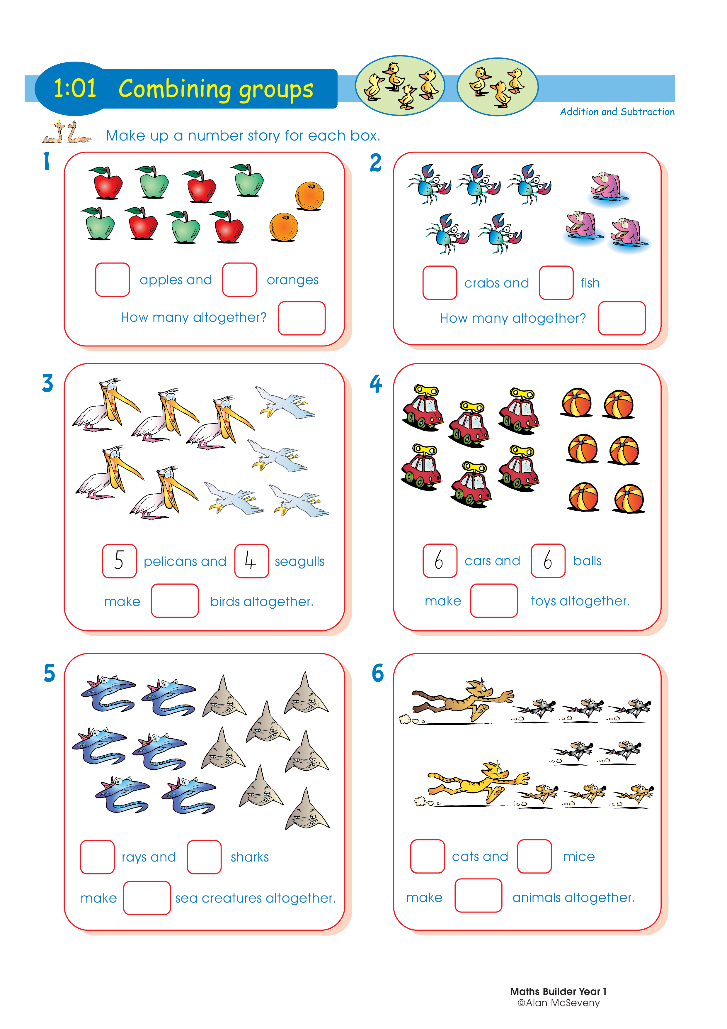 Combining groups — worksheet preview