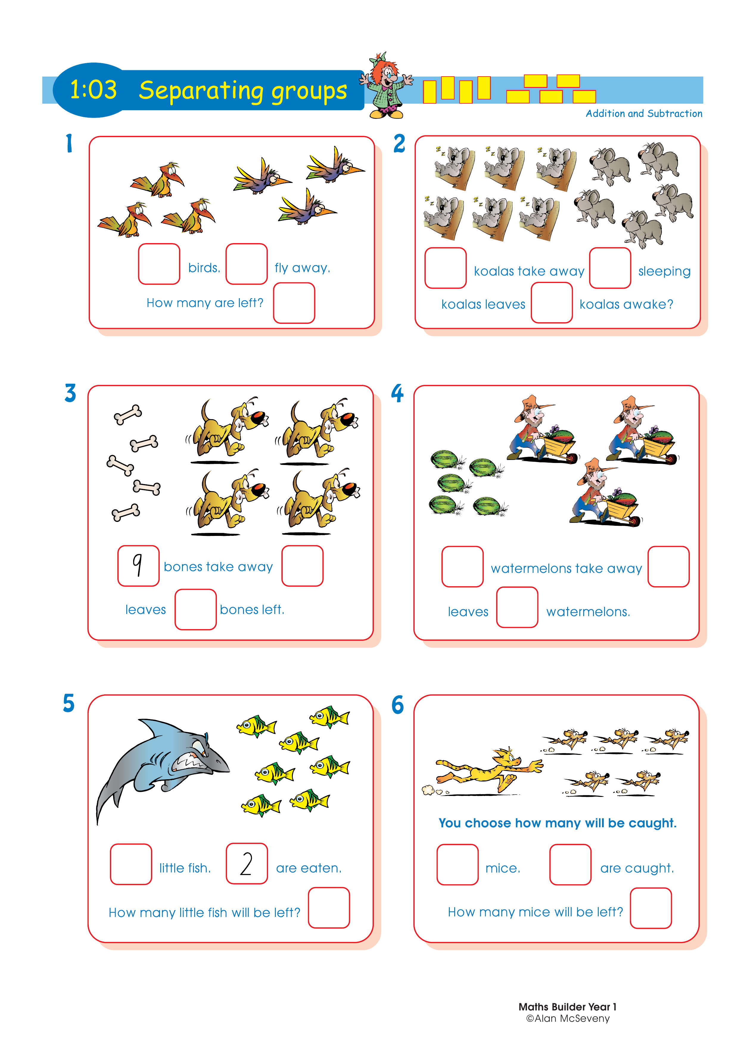 Separating groups — worksheet preview