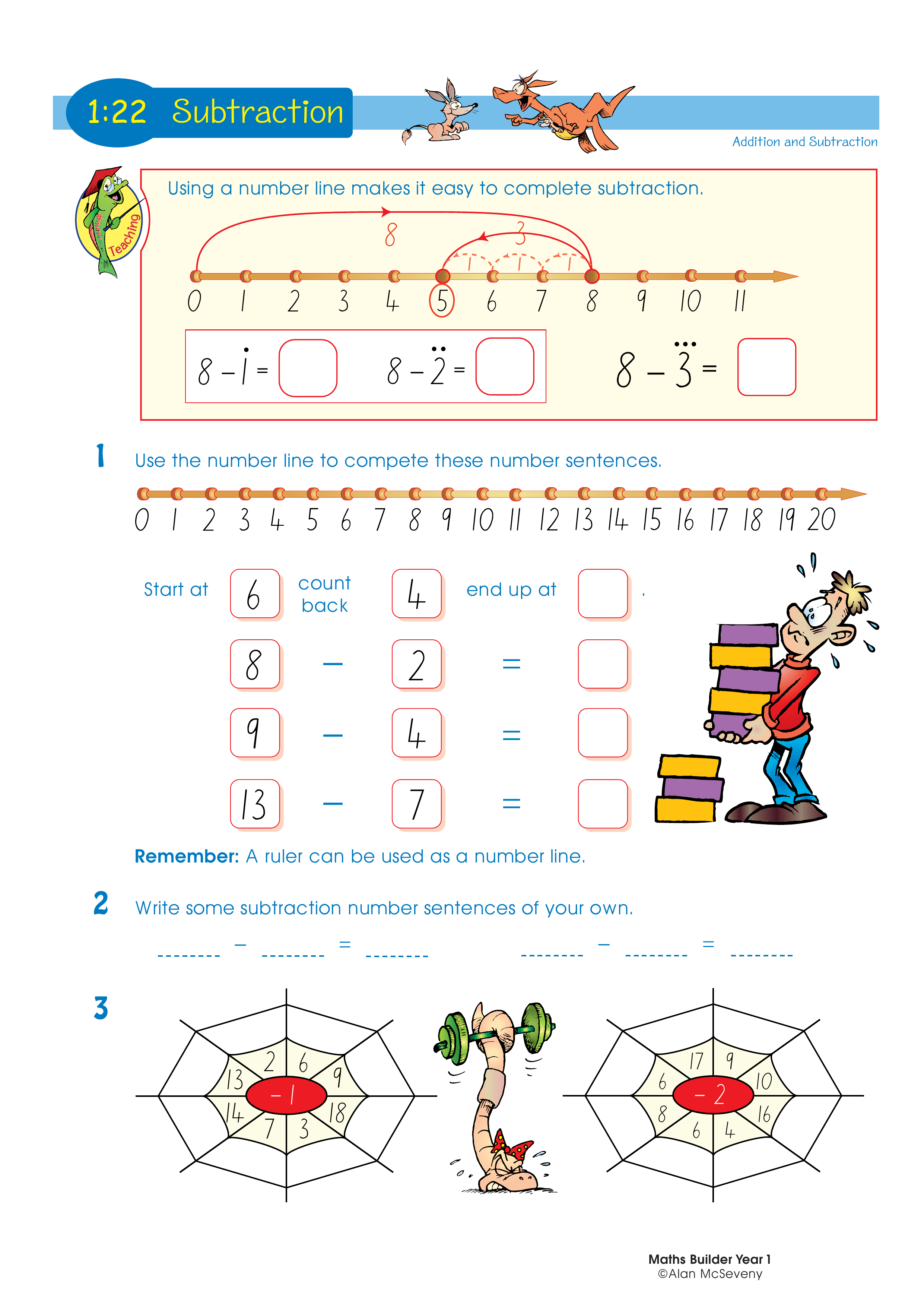 Subtraction — worksheet preview