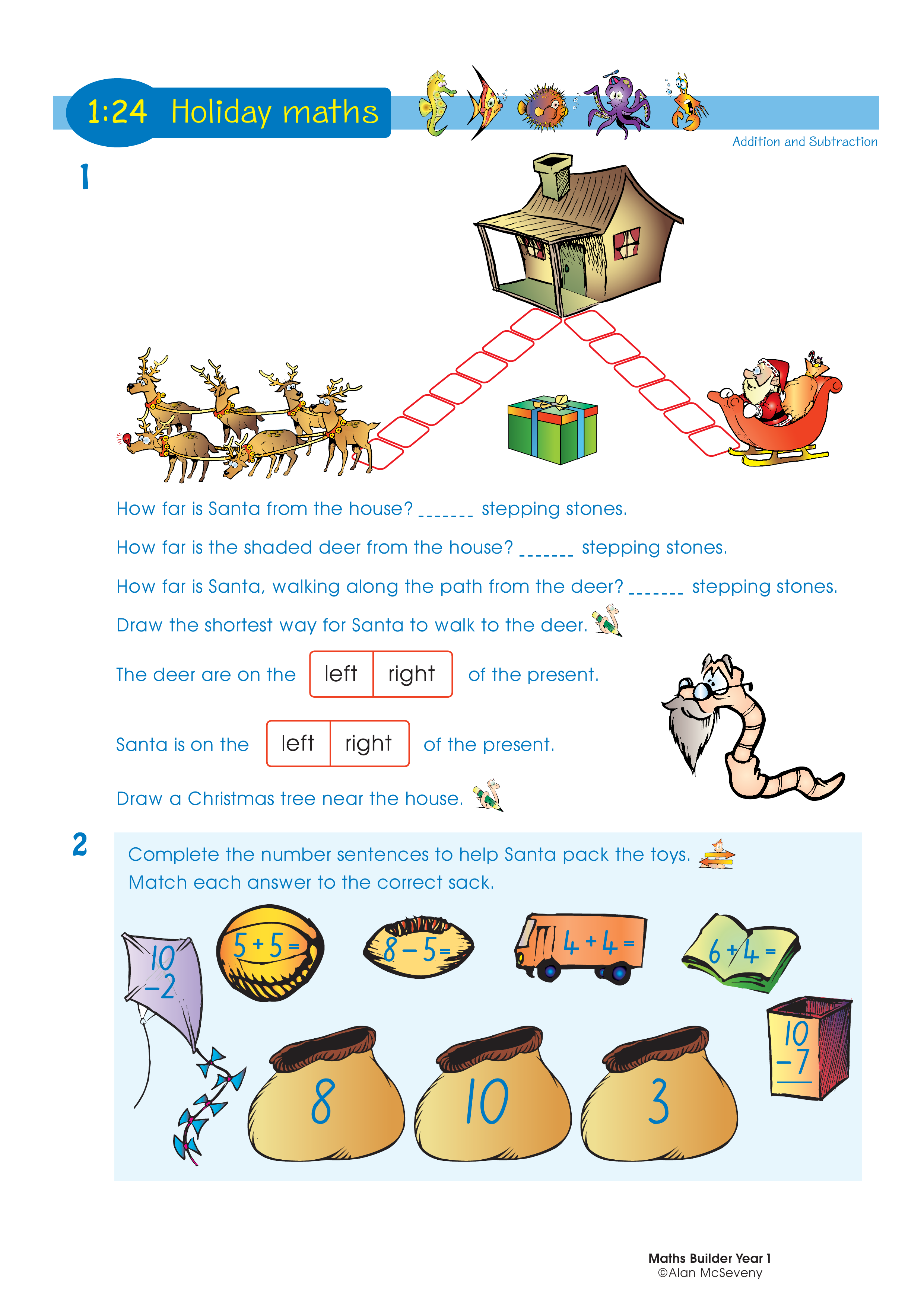 Holiday maths — worksheet preview