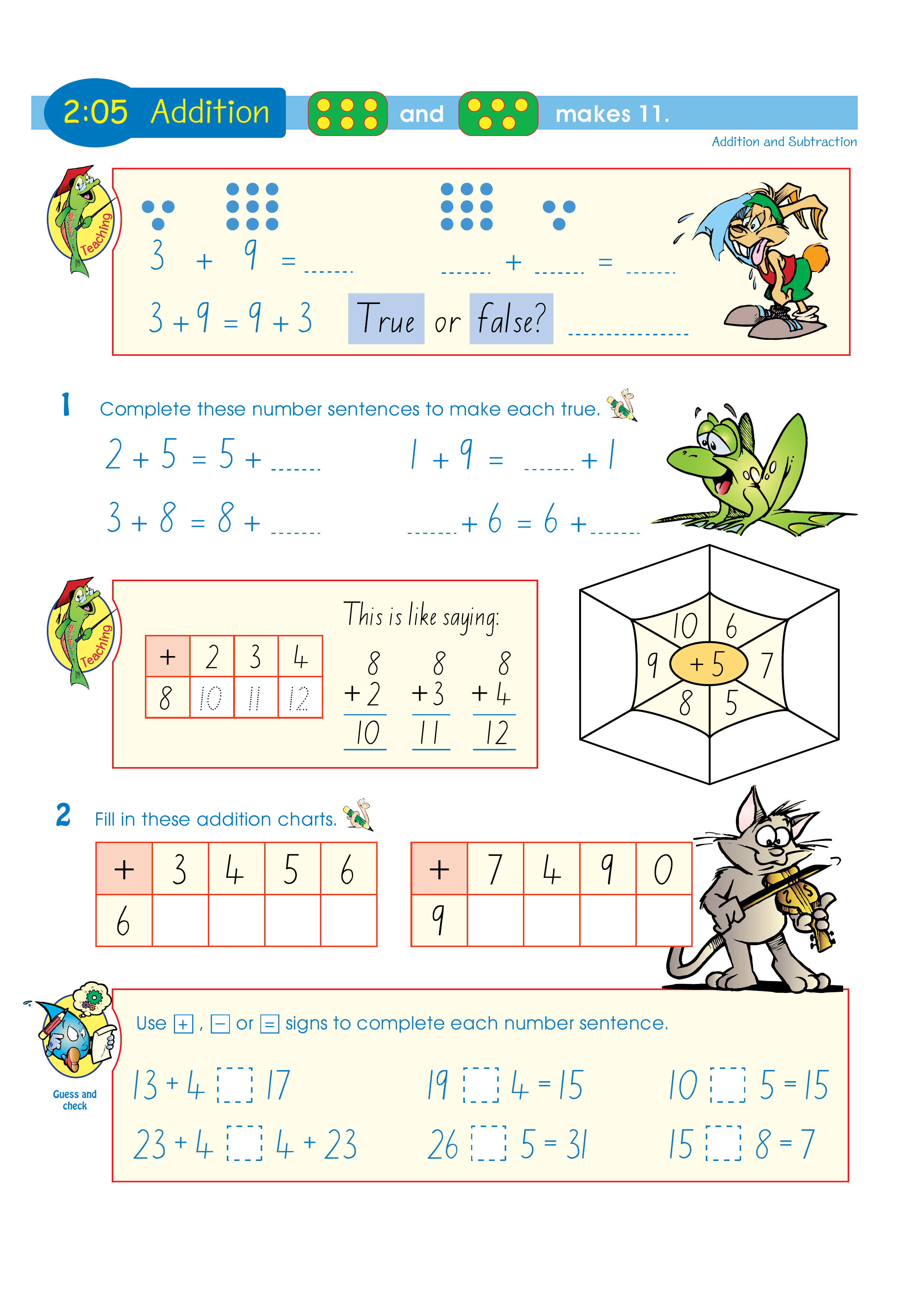 Addition — worksheet preview