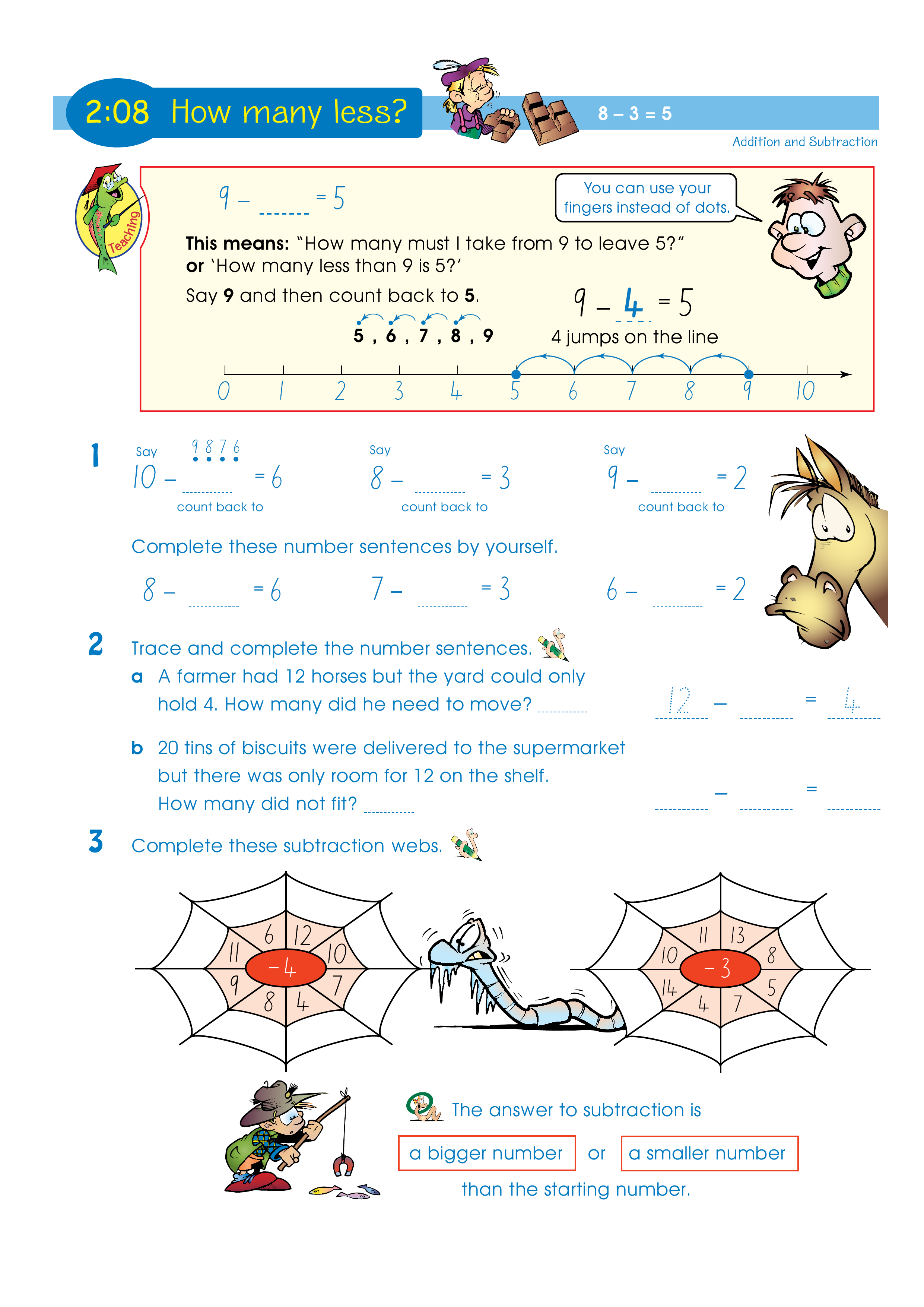 How many less? — worksheet preview