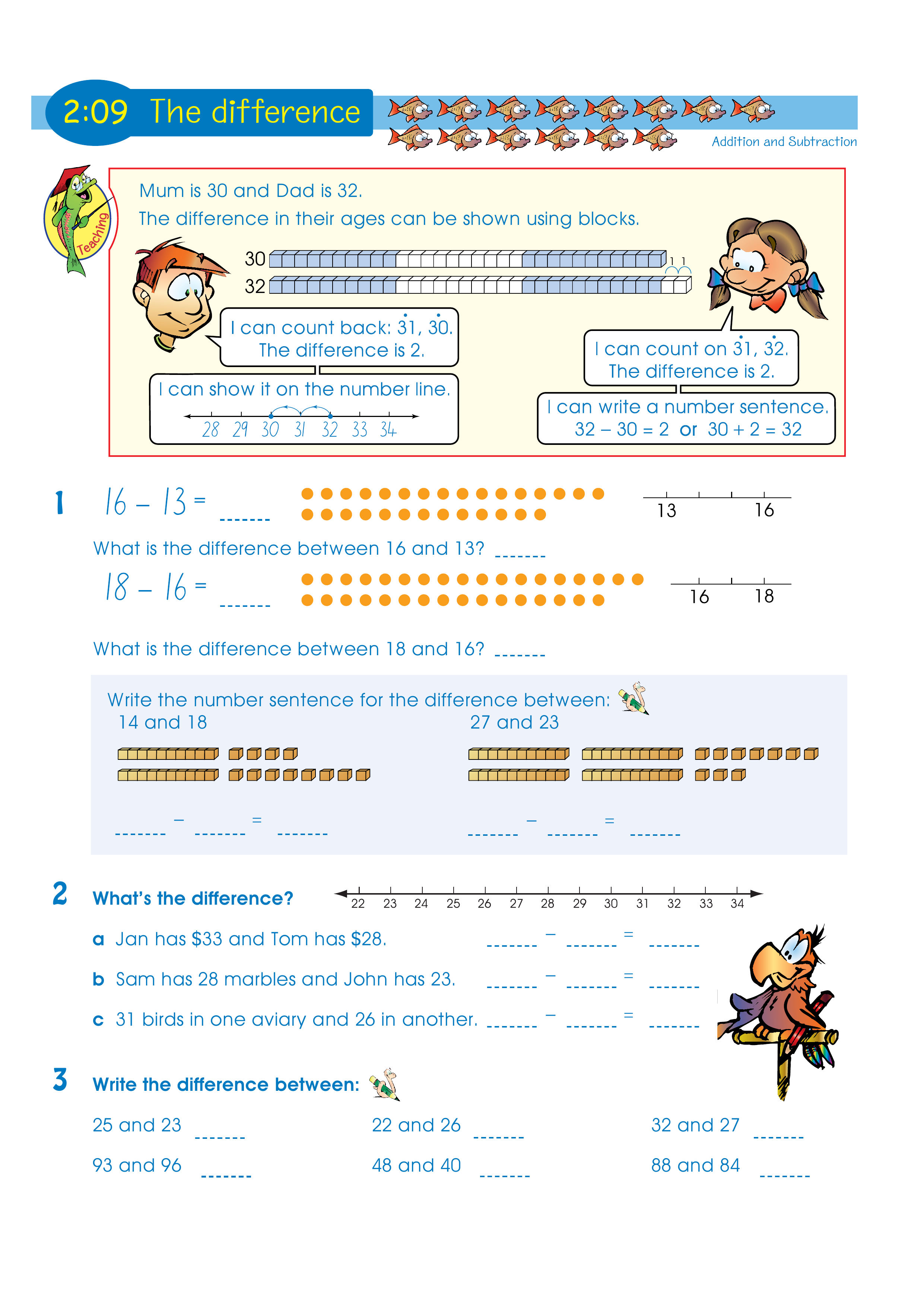 The difference — worksheet preview