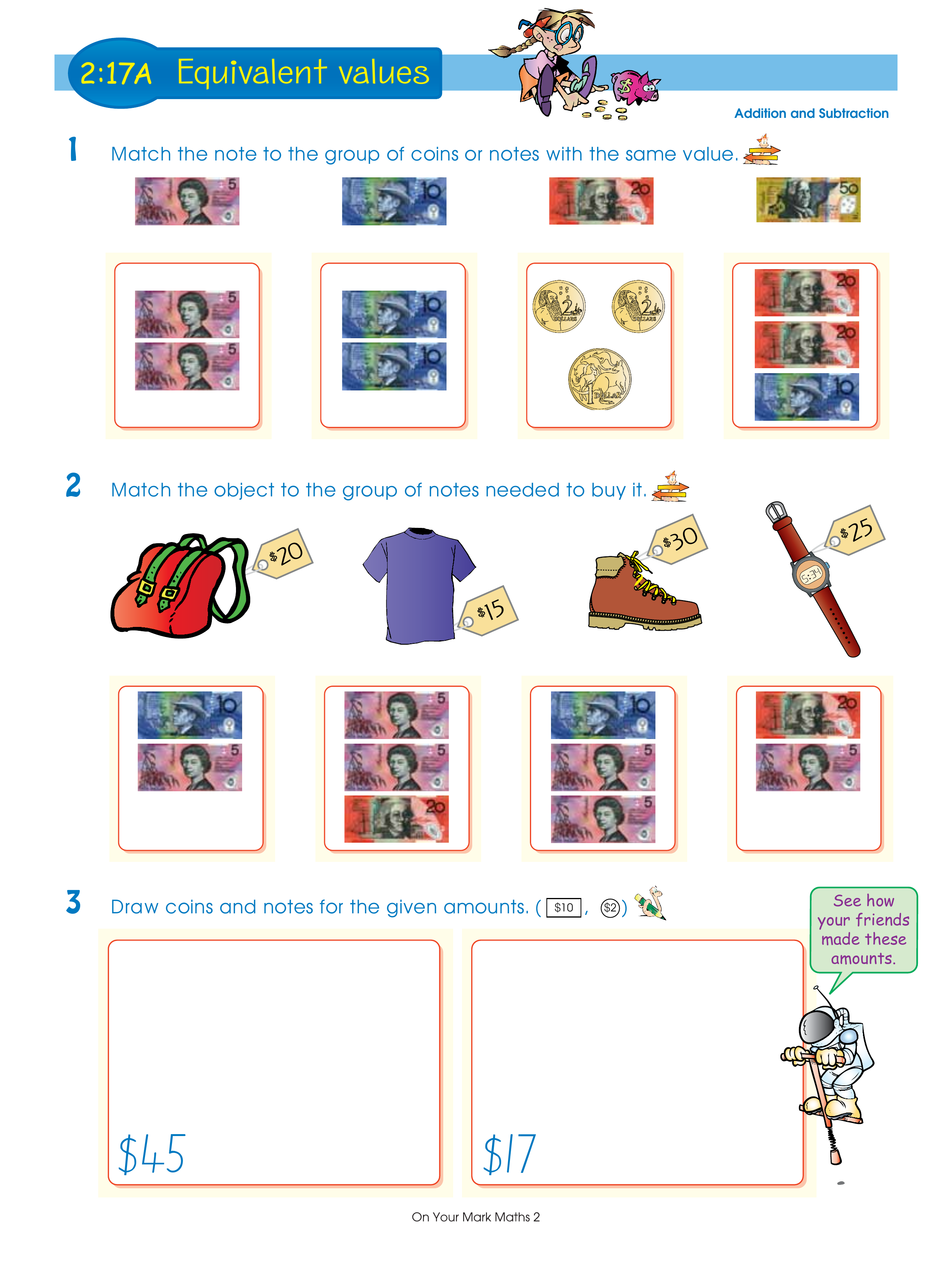 Equivalent values — worksheet preview