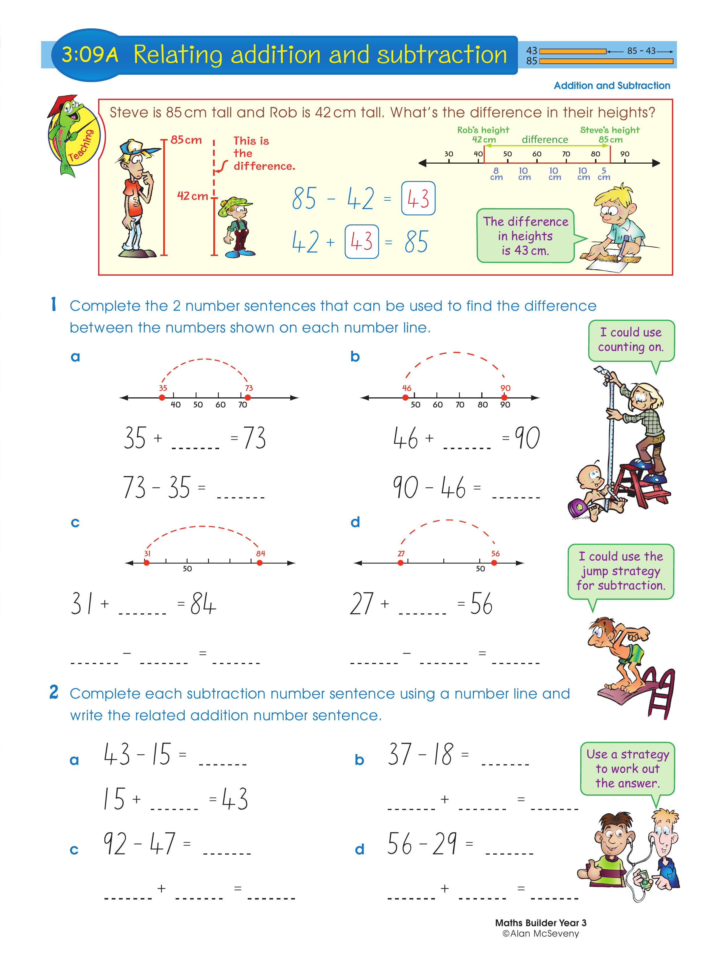 Relating addition and subtraction — worksheet preview