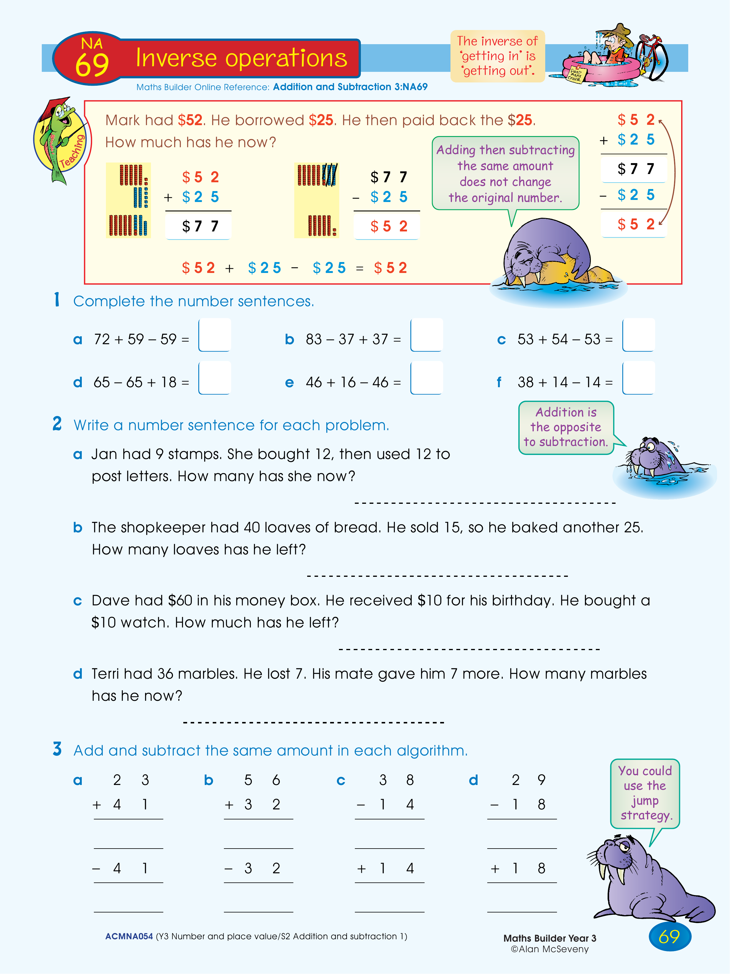 Inverse operations — worksheet preview