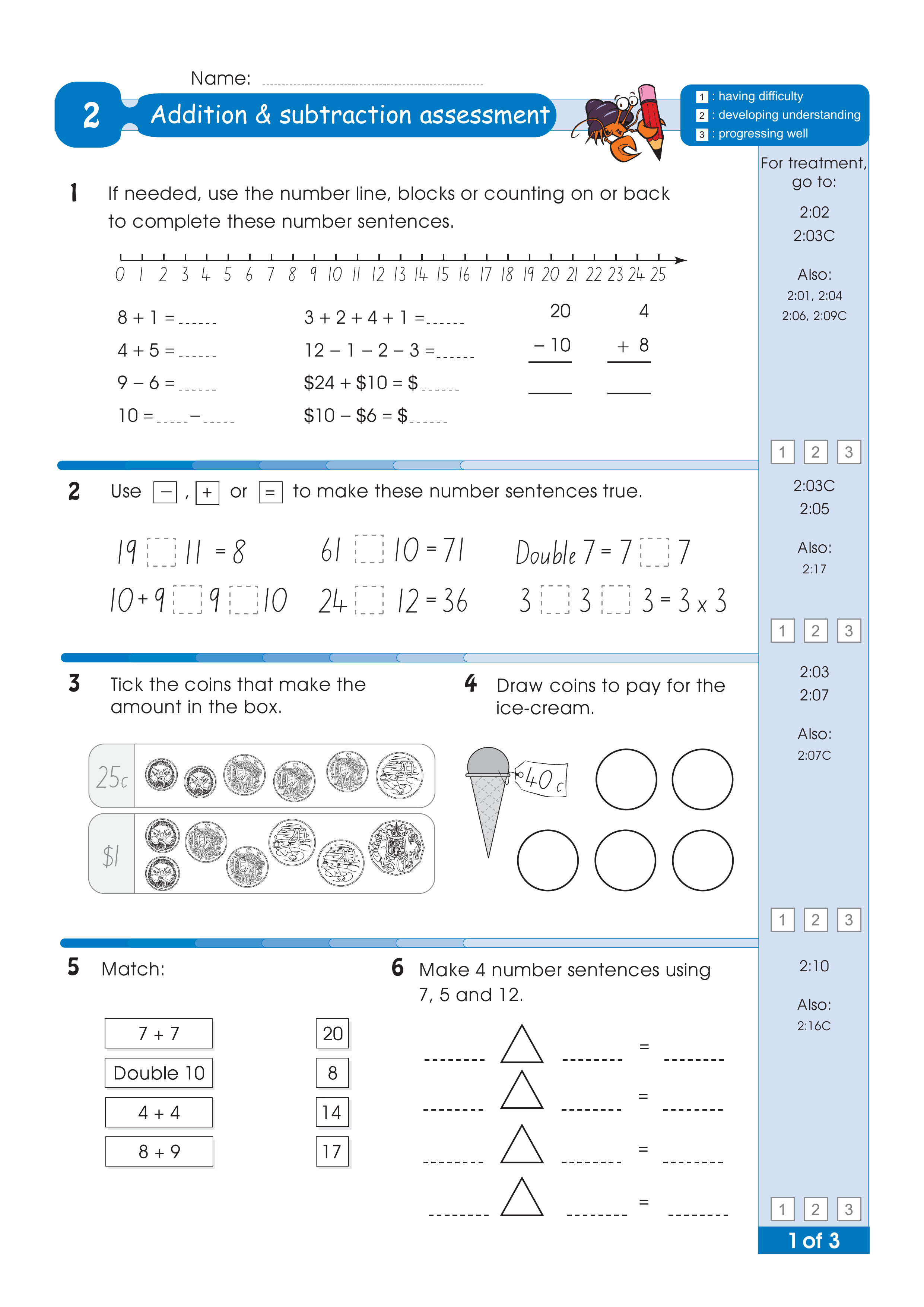 Assessment for the whole of Level 2 — worksheet preview