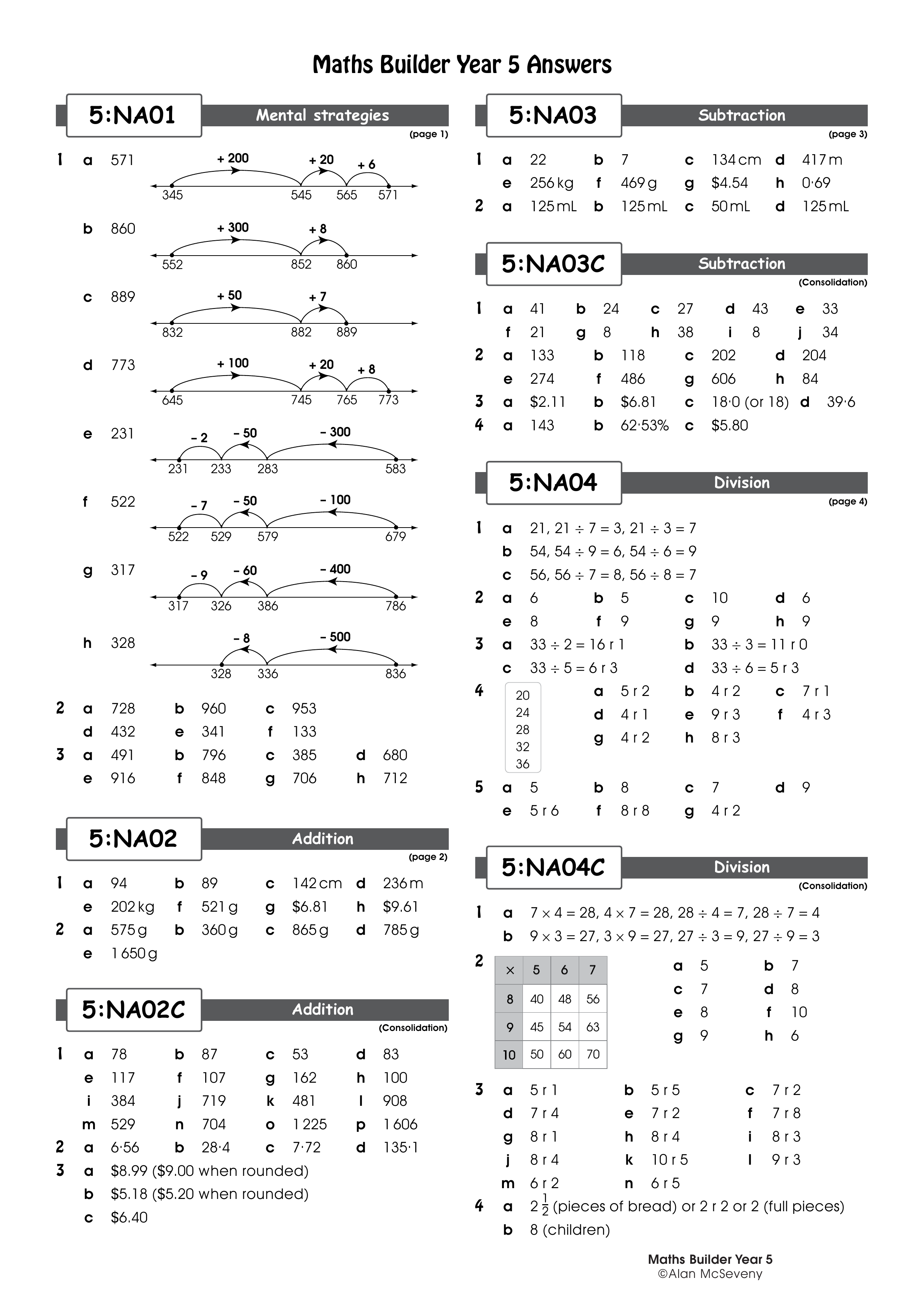 Answers: 5:NA01-5:NA40C — worksheet preview