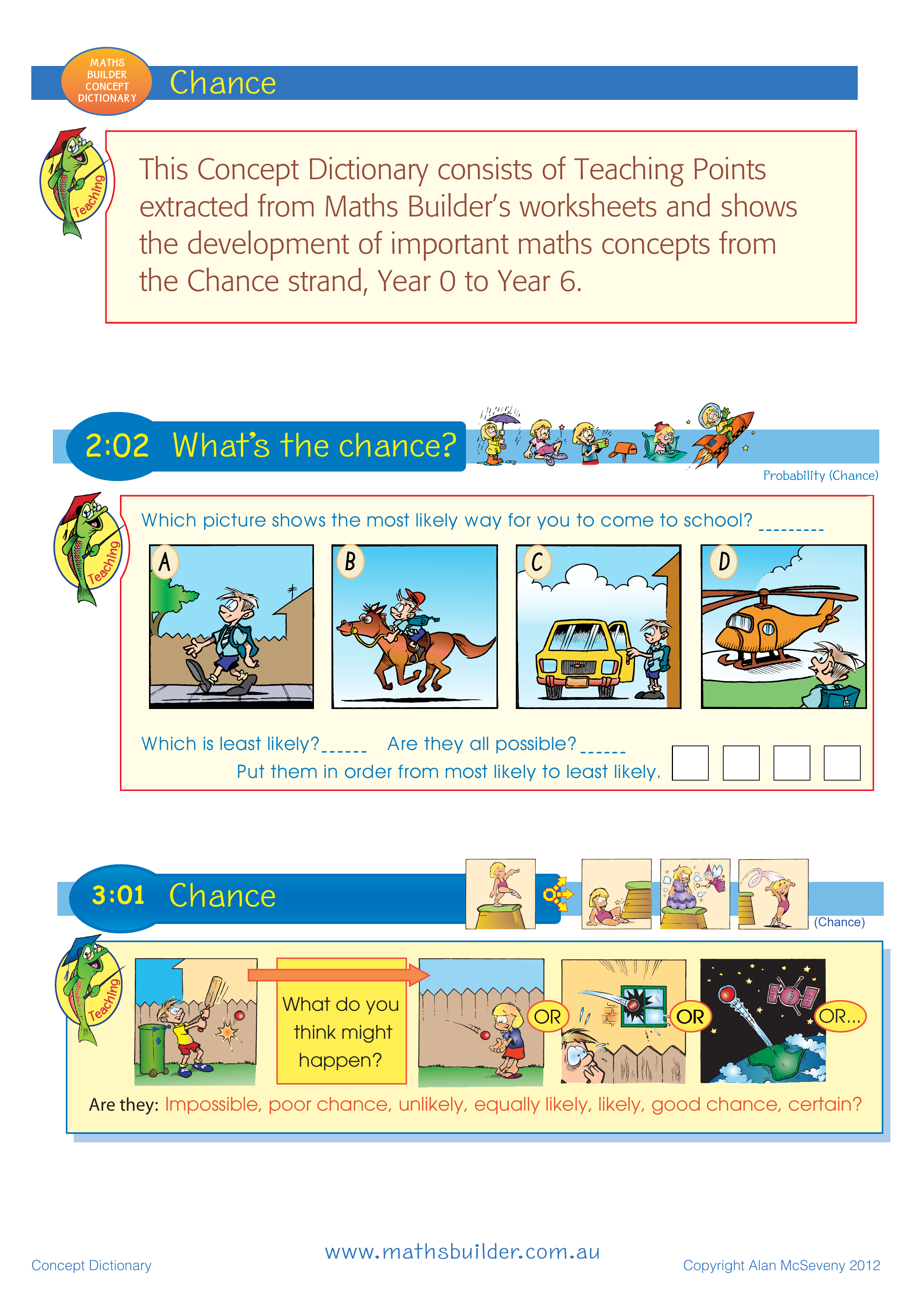 Concept Dictionary - Chance — worksheet preview