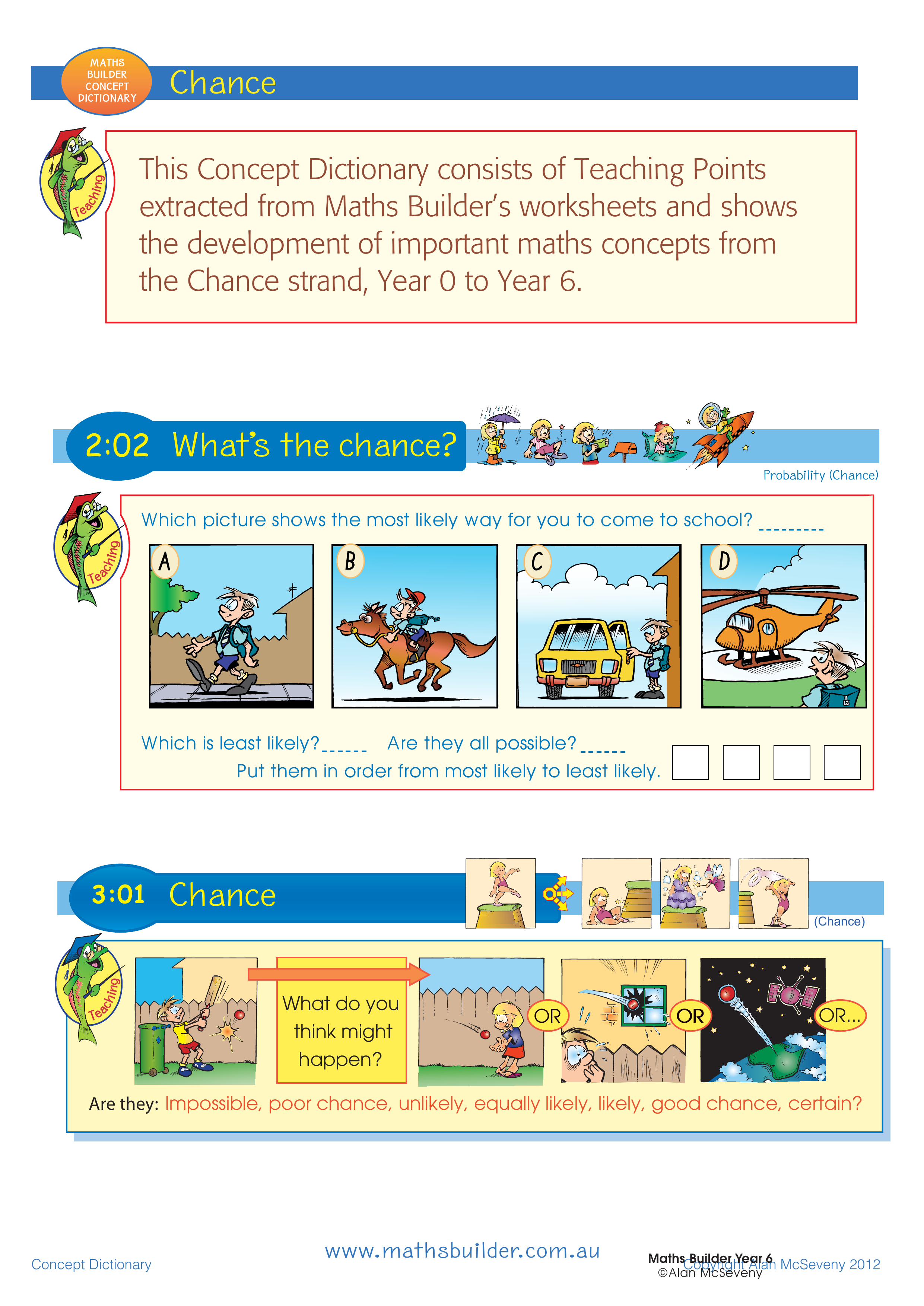 Concept Dictionary - Probability — worksheet preview