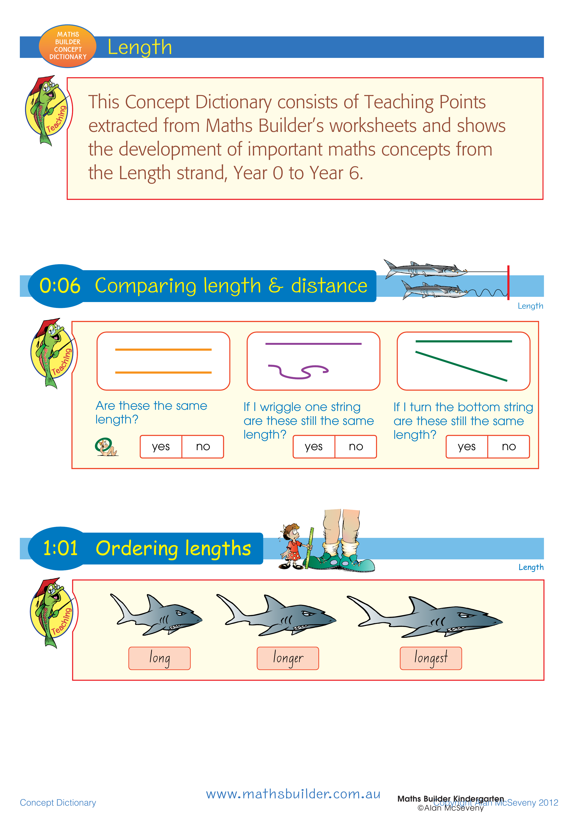Concept Dictionary - Length — worksheet preview