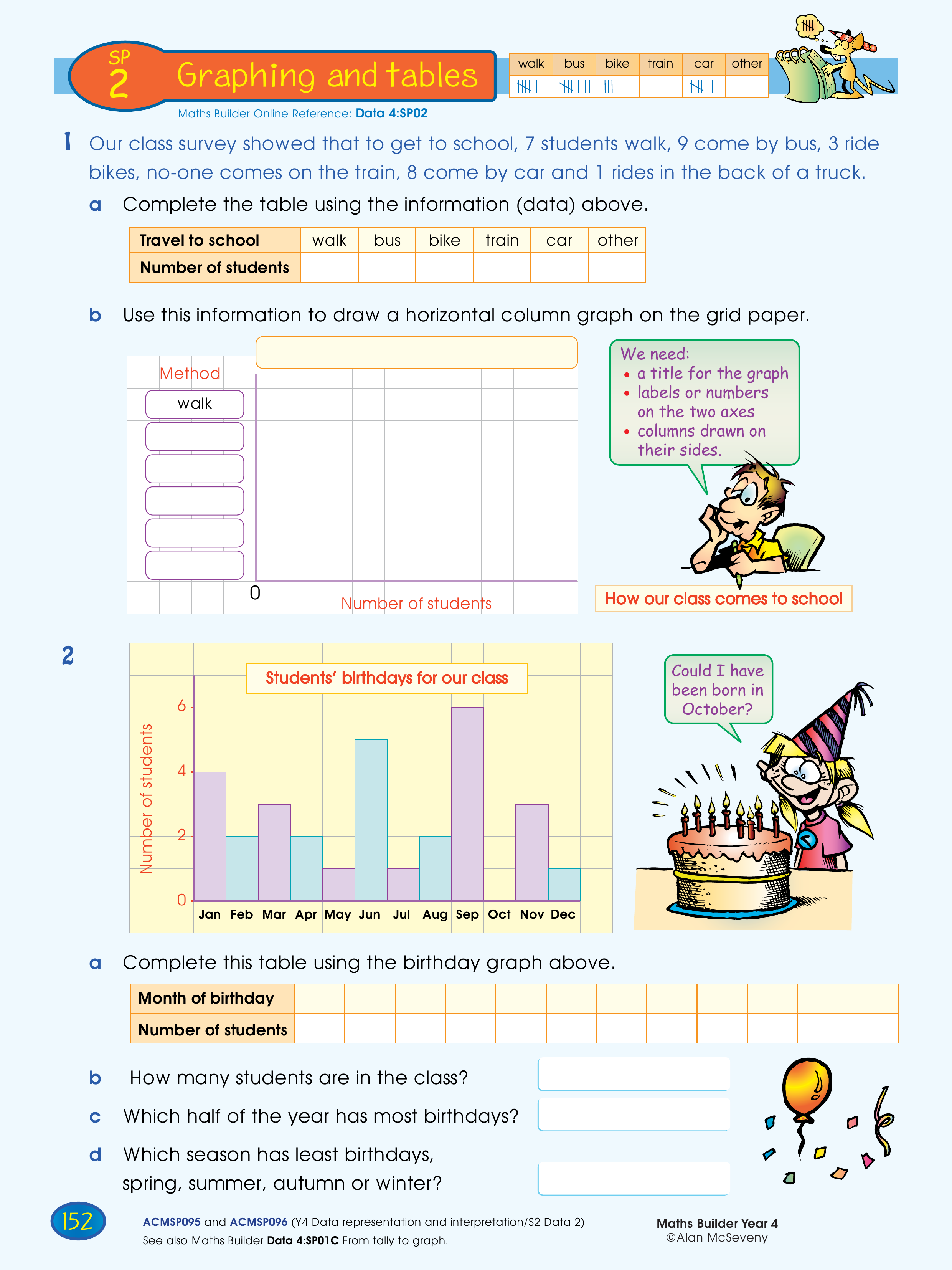 Graphing and tables — worksheet preview