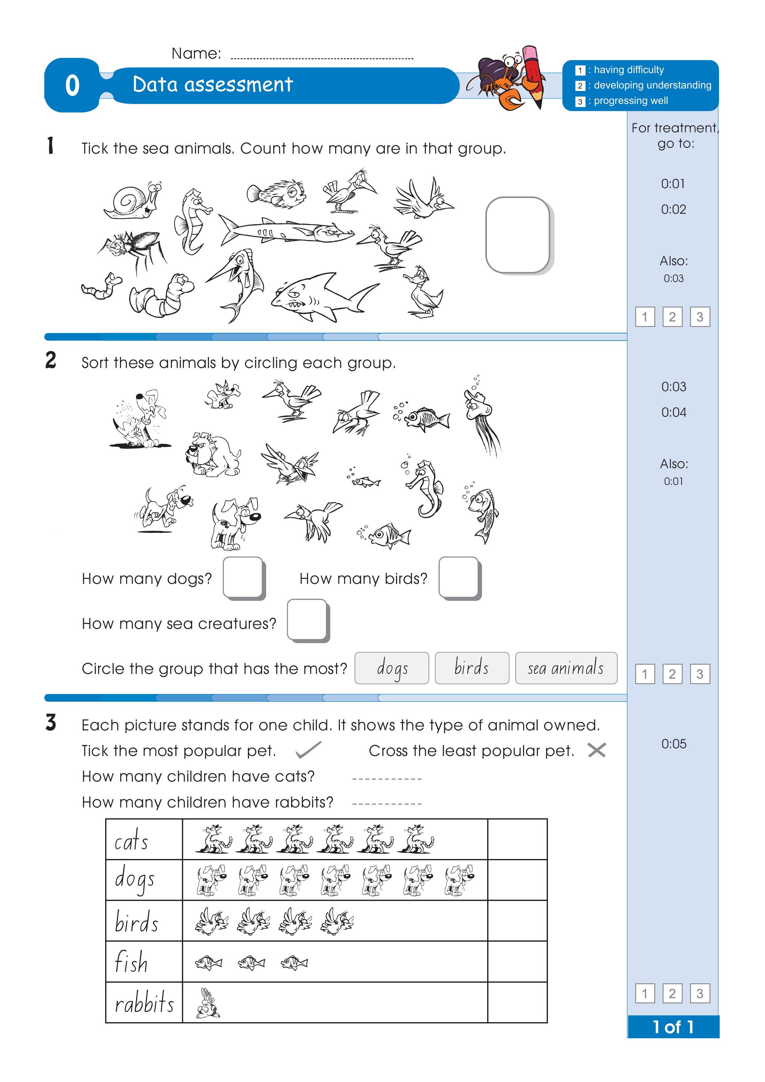 Assessment for the whole of Level 0 — worksheet preview
