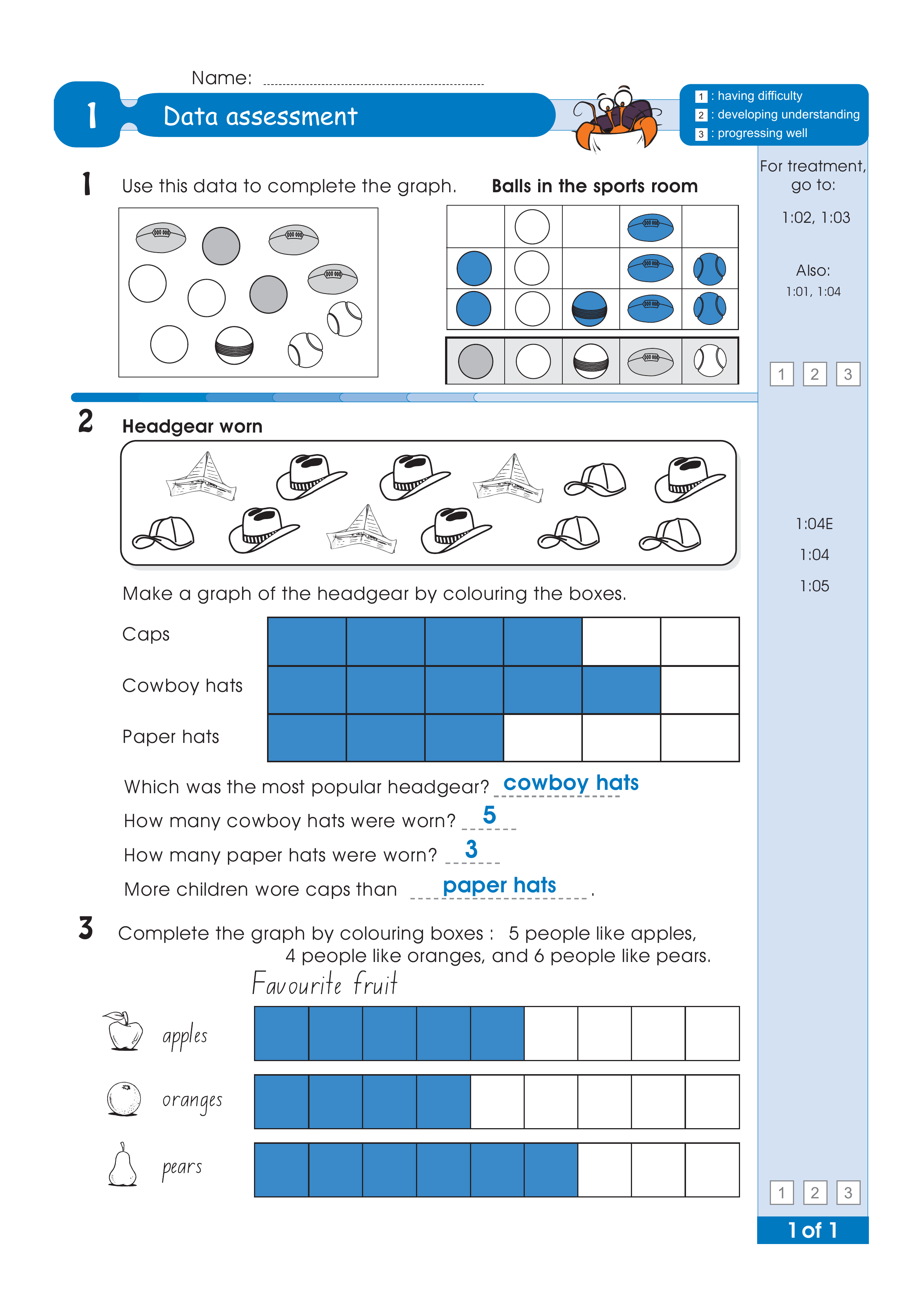 Assessment test answers — worksheet preview