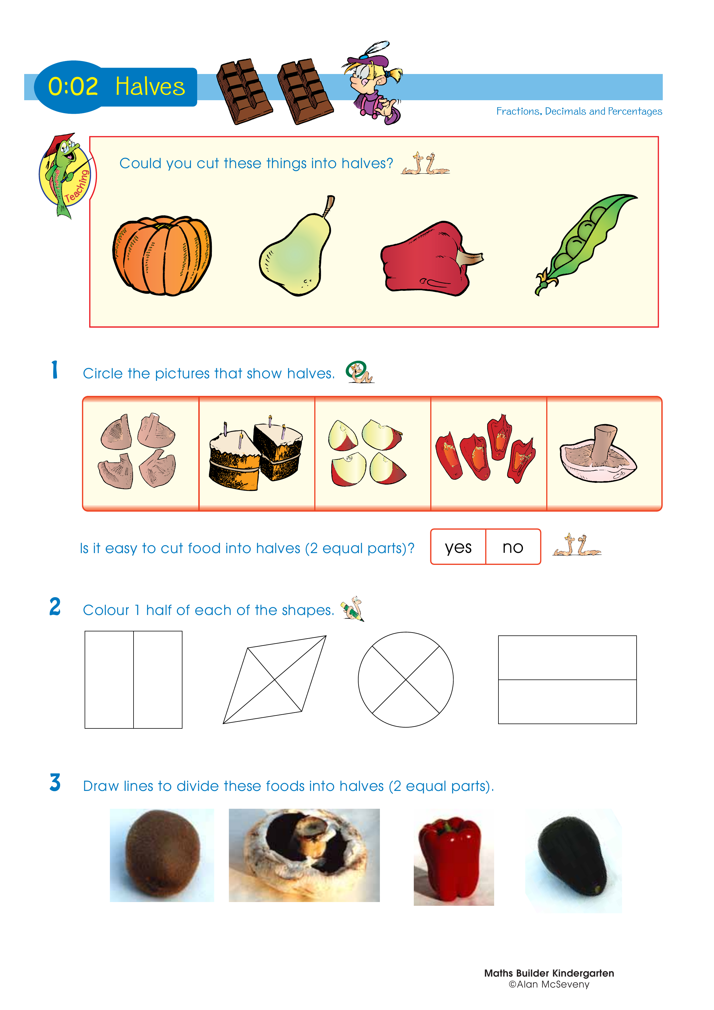 Halves — worksheet preview