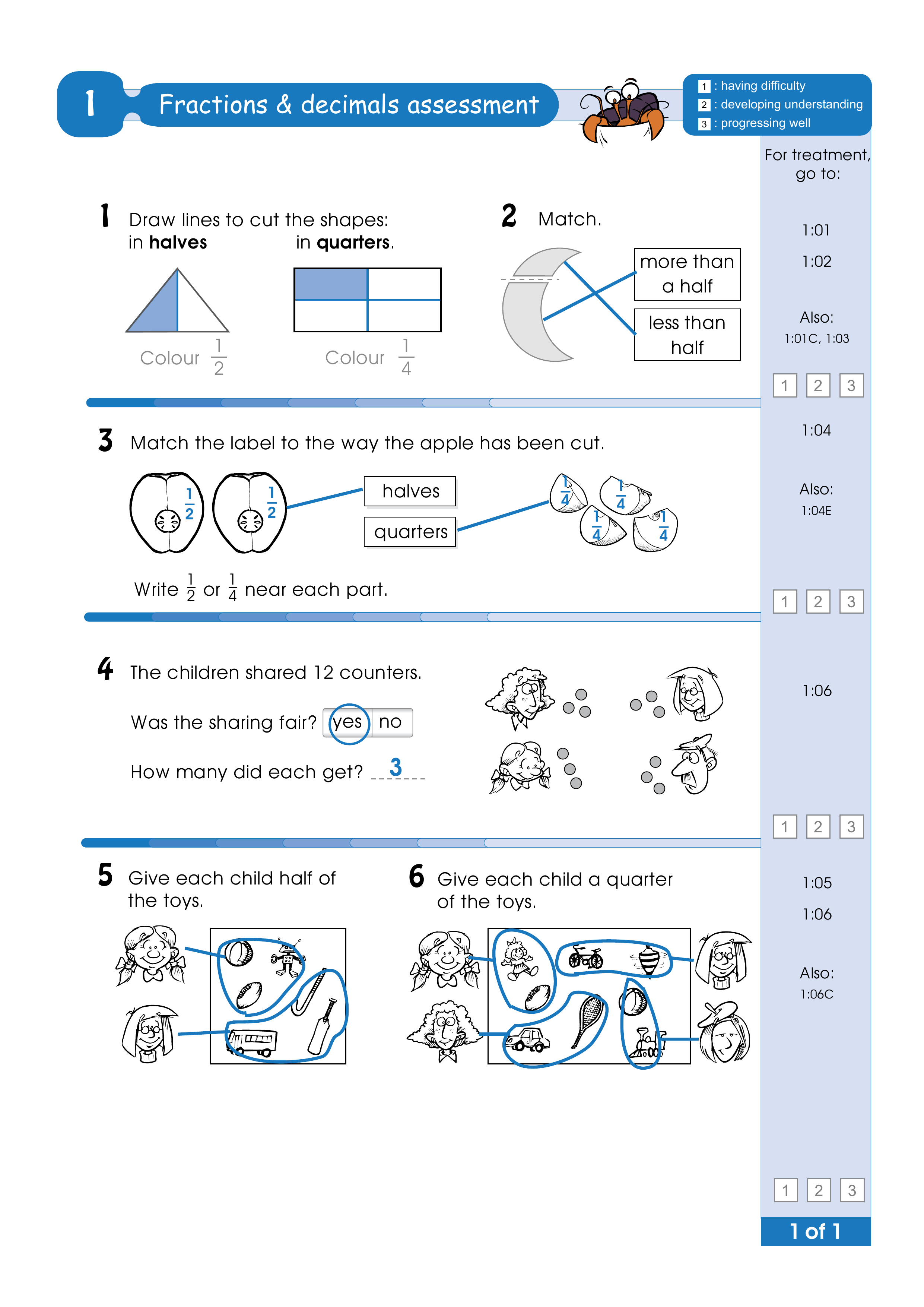 Assessment test answers — worksheet preview