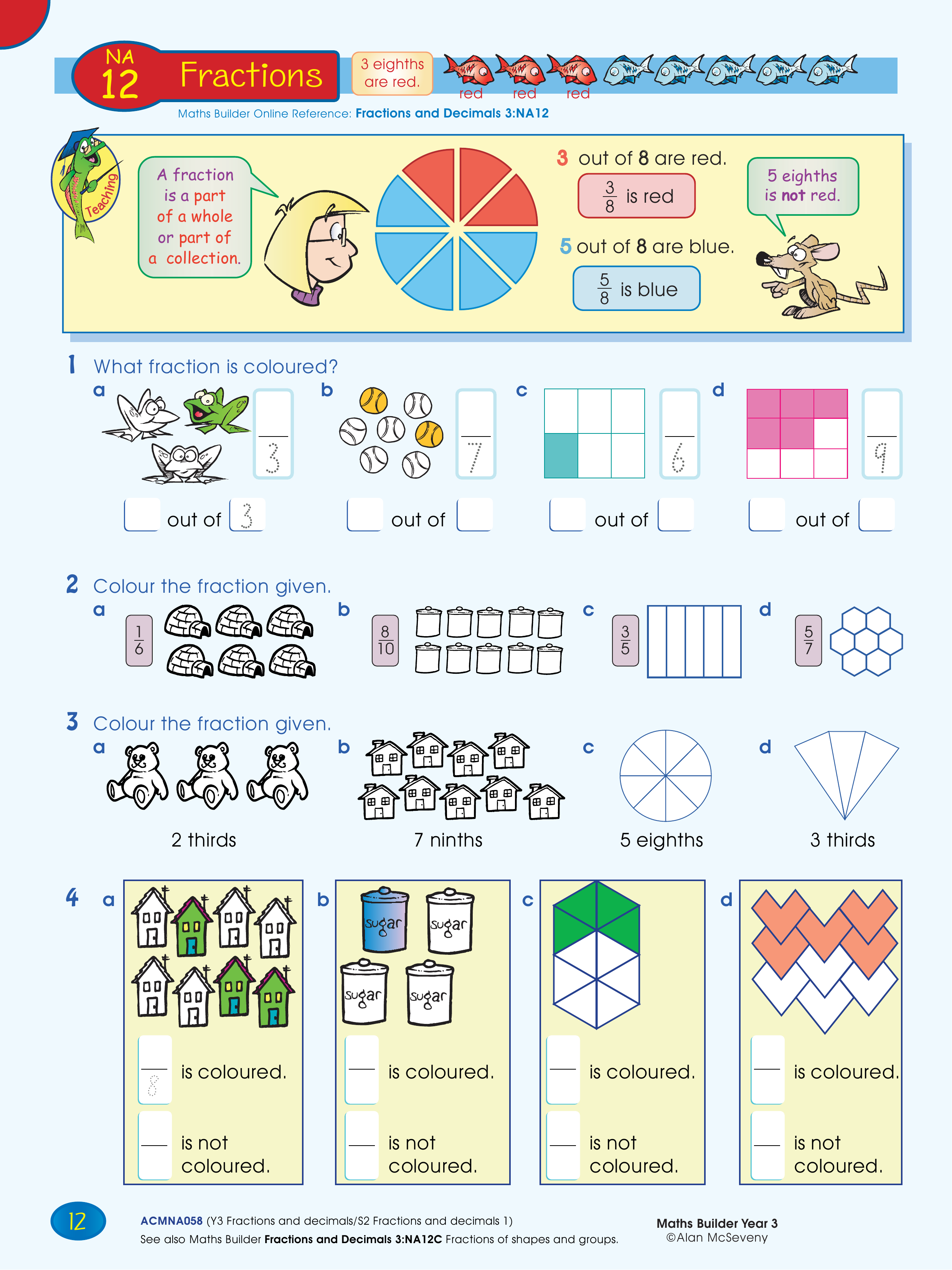 Fractions — worksheet preview