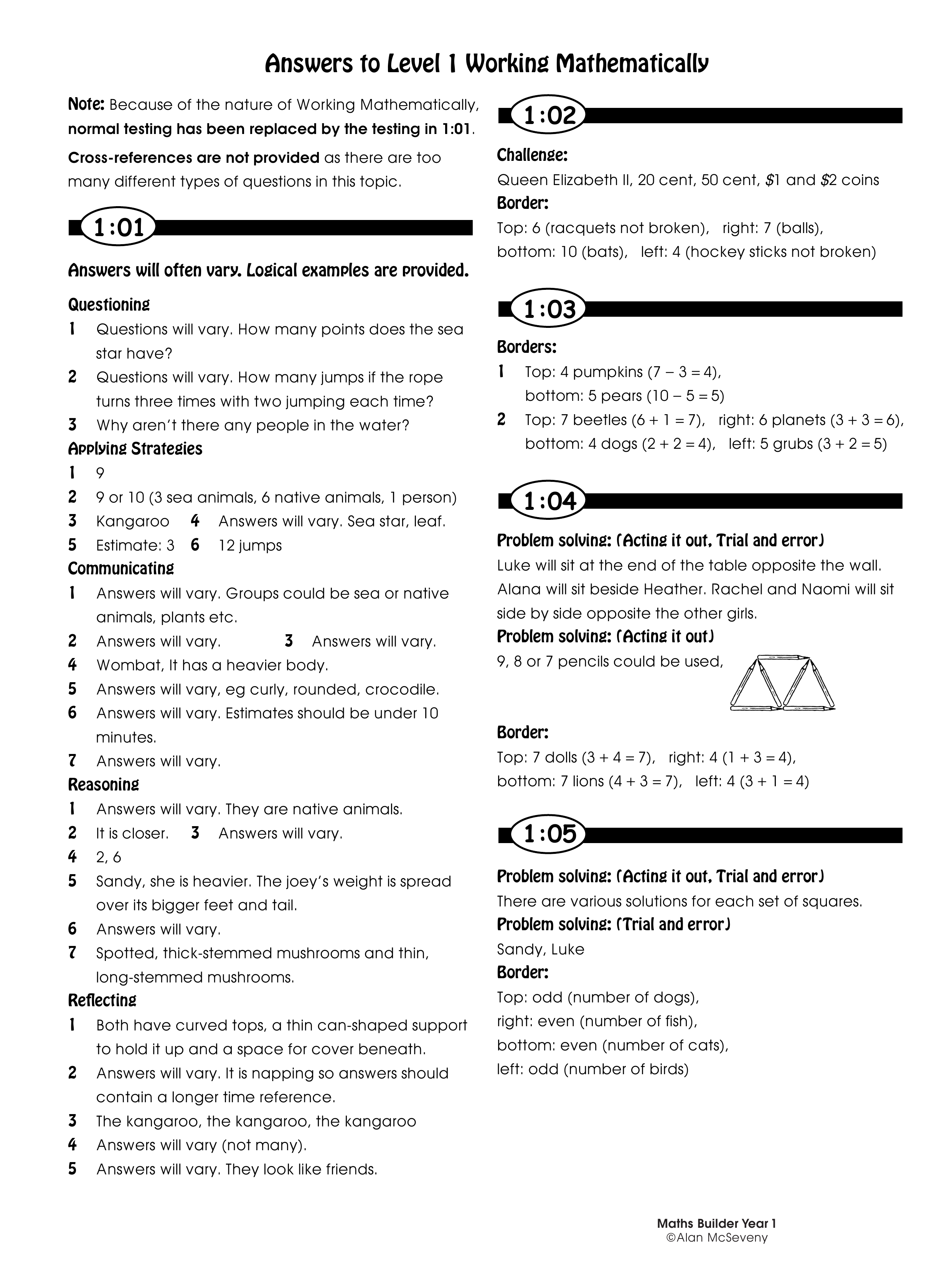 Answers — worksheet preview