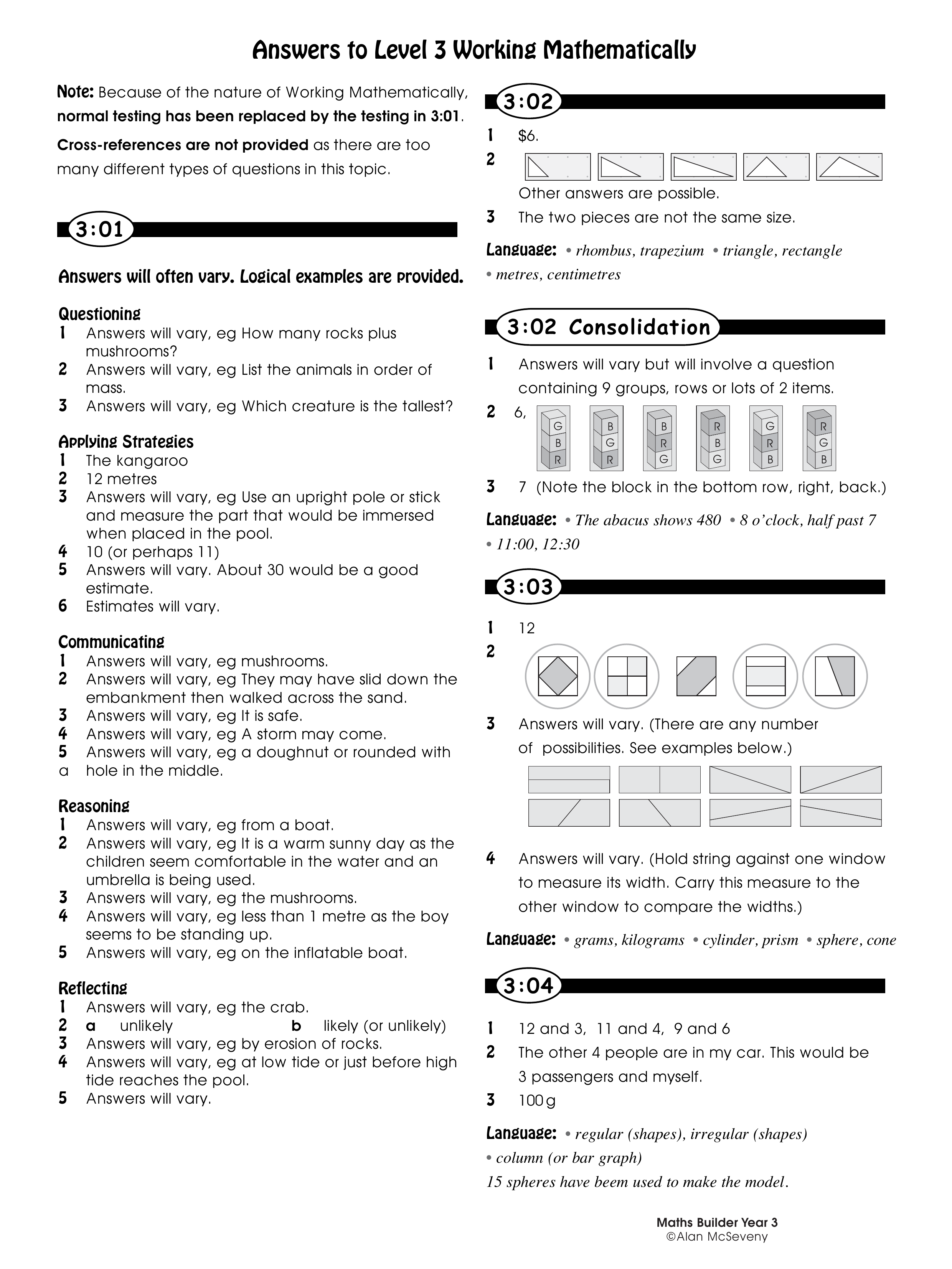 Answers — worksheet preview