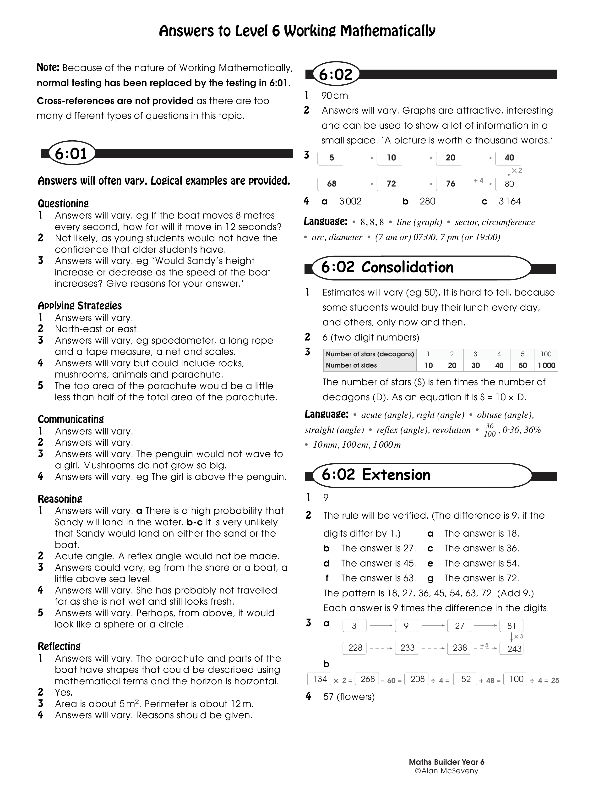 Answers — worksheet preview