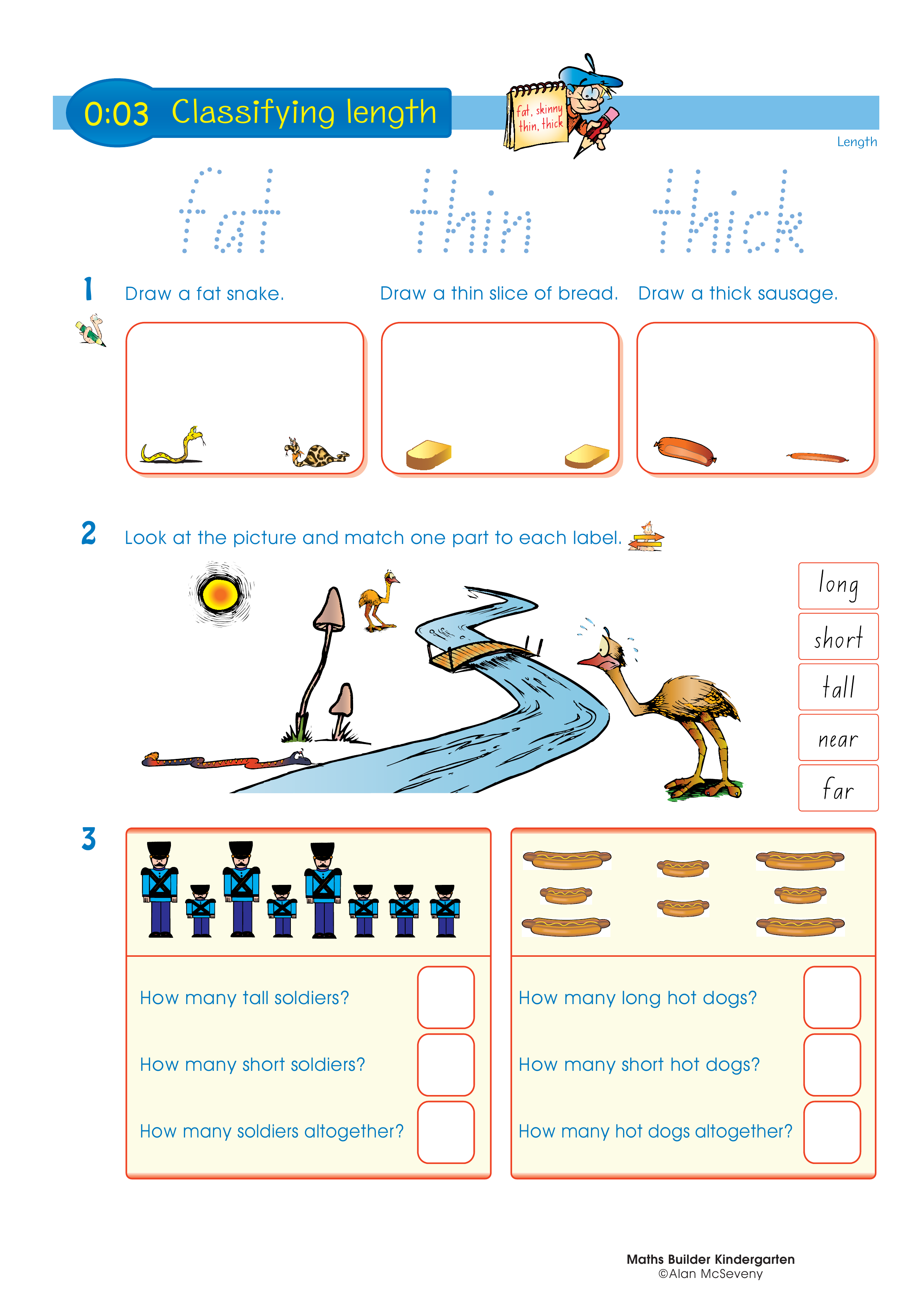 Classifying length — worksheet preview
