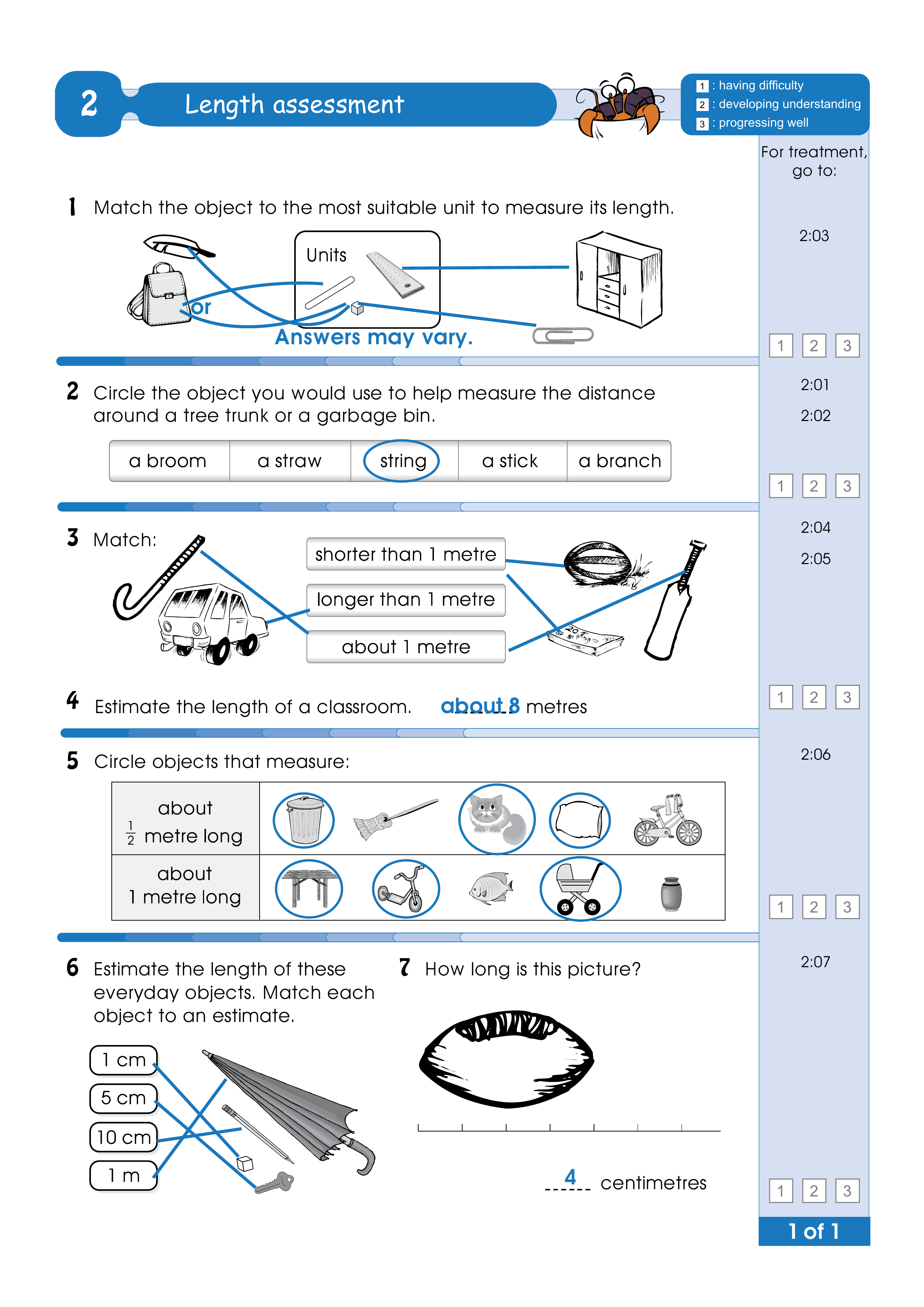 Assessment test answers — worksheet preview