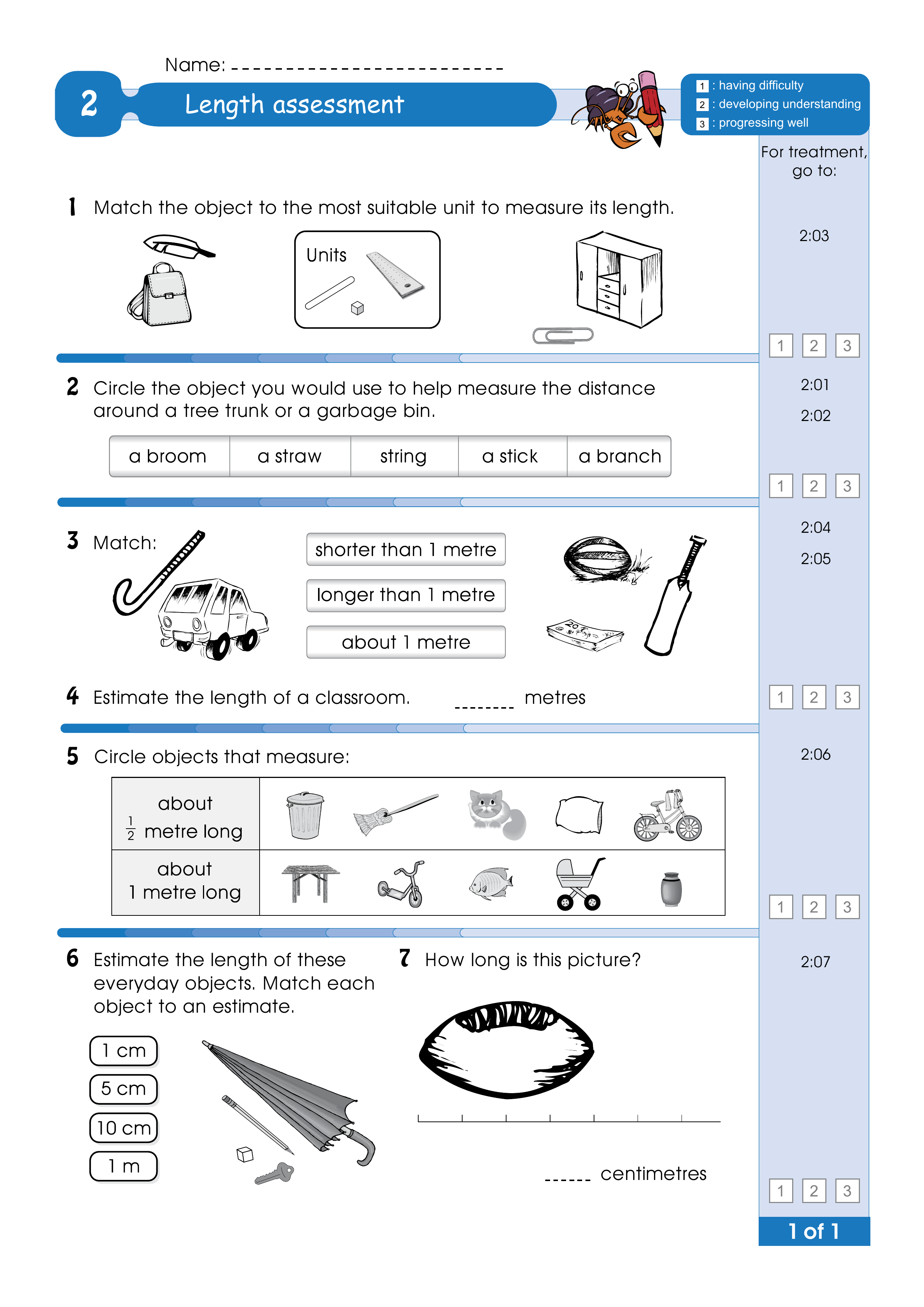 Assessment for the whole of Level 2 — worksheet preview