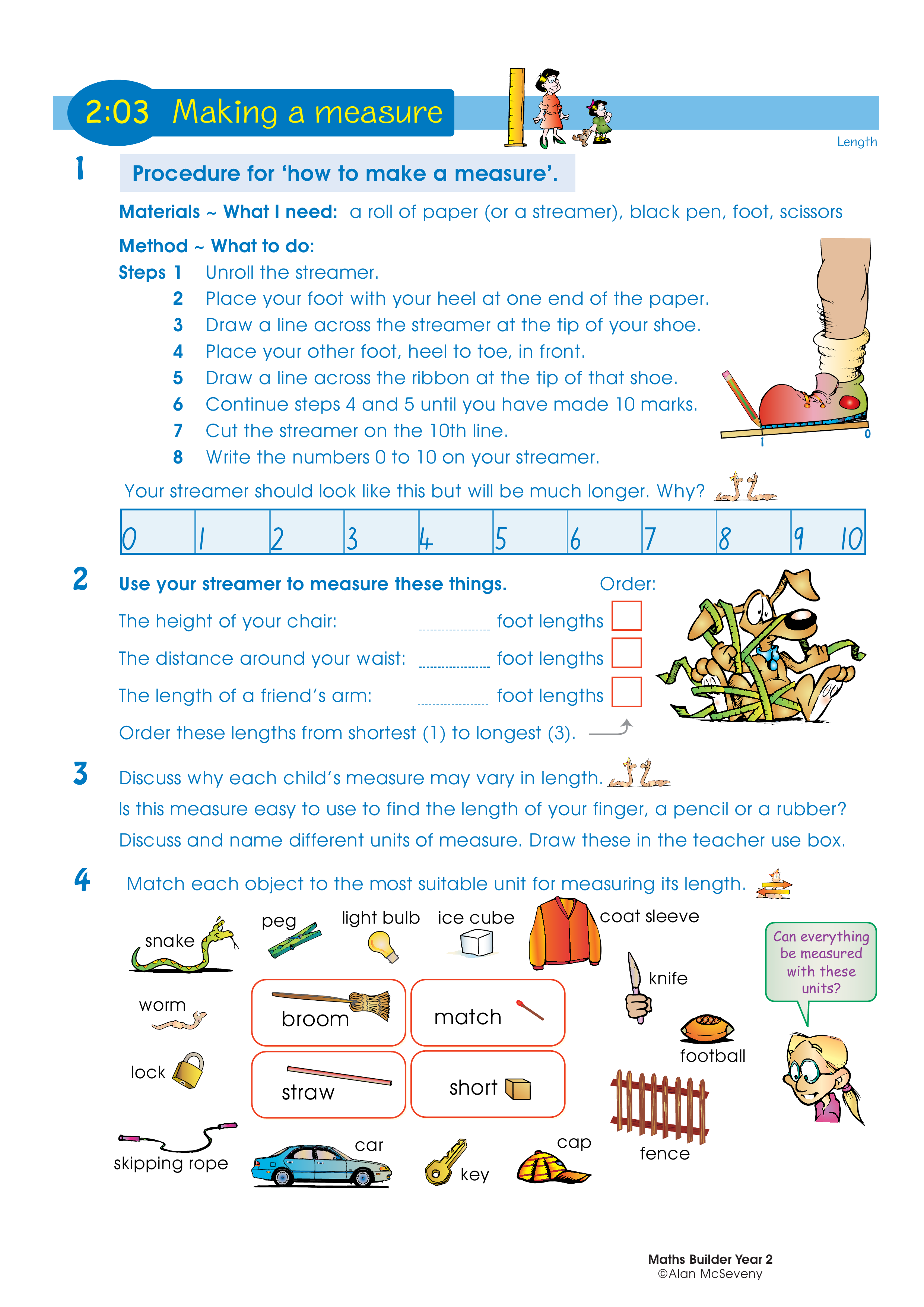 Making a measure — worksheet preview