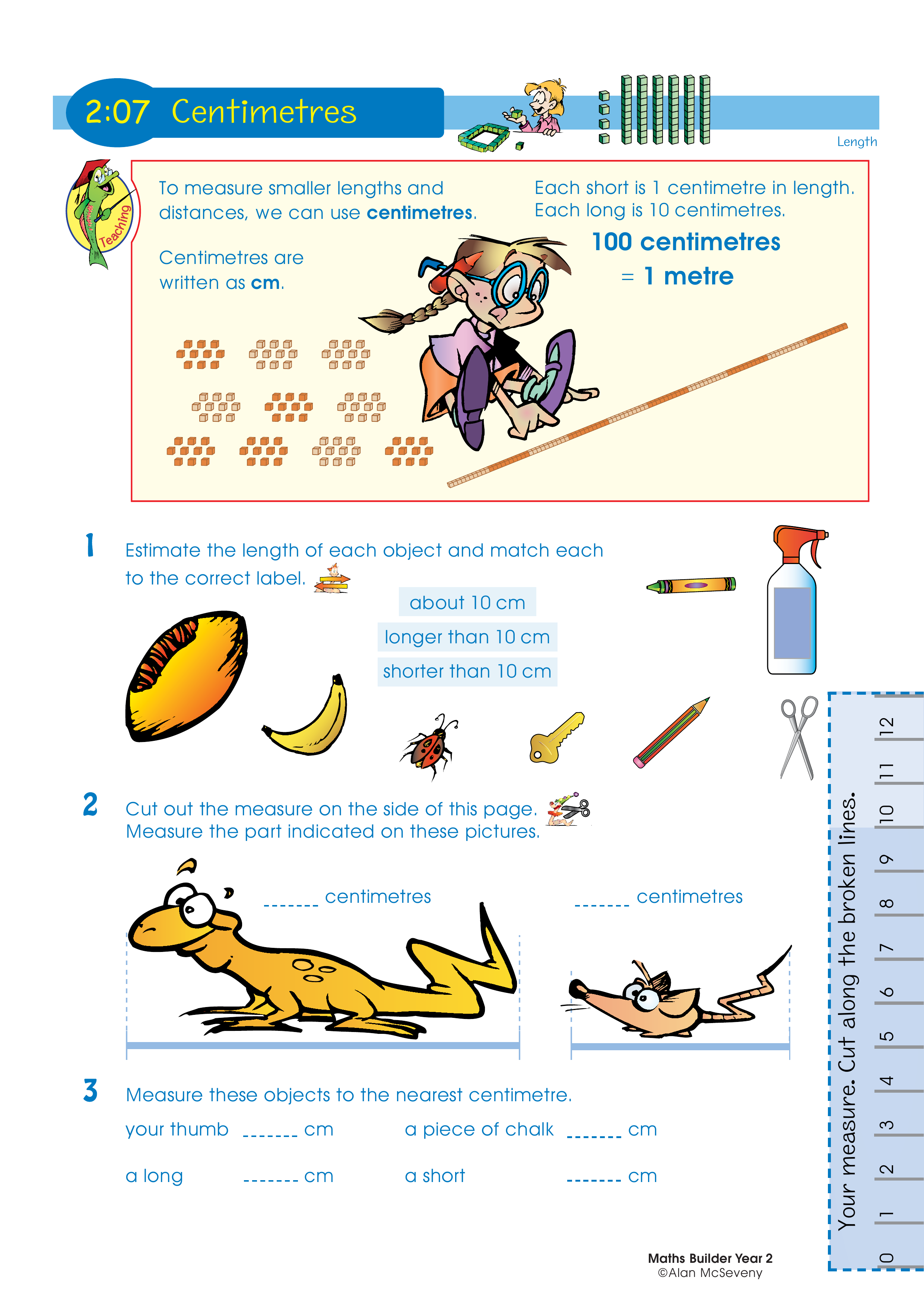 Centimetres — worksheet preview