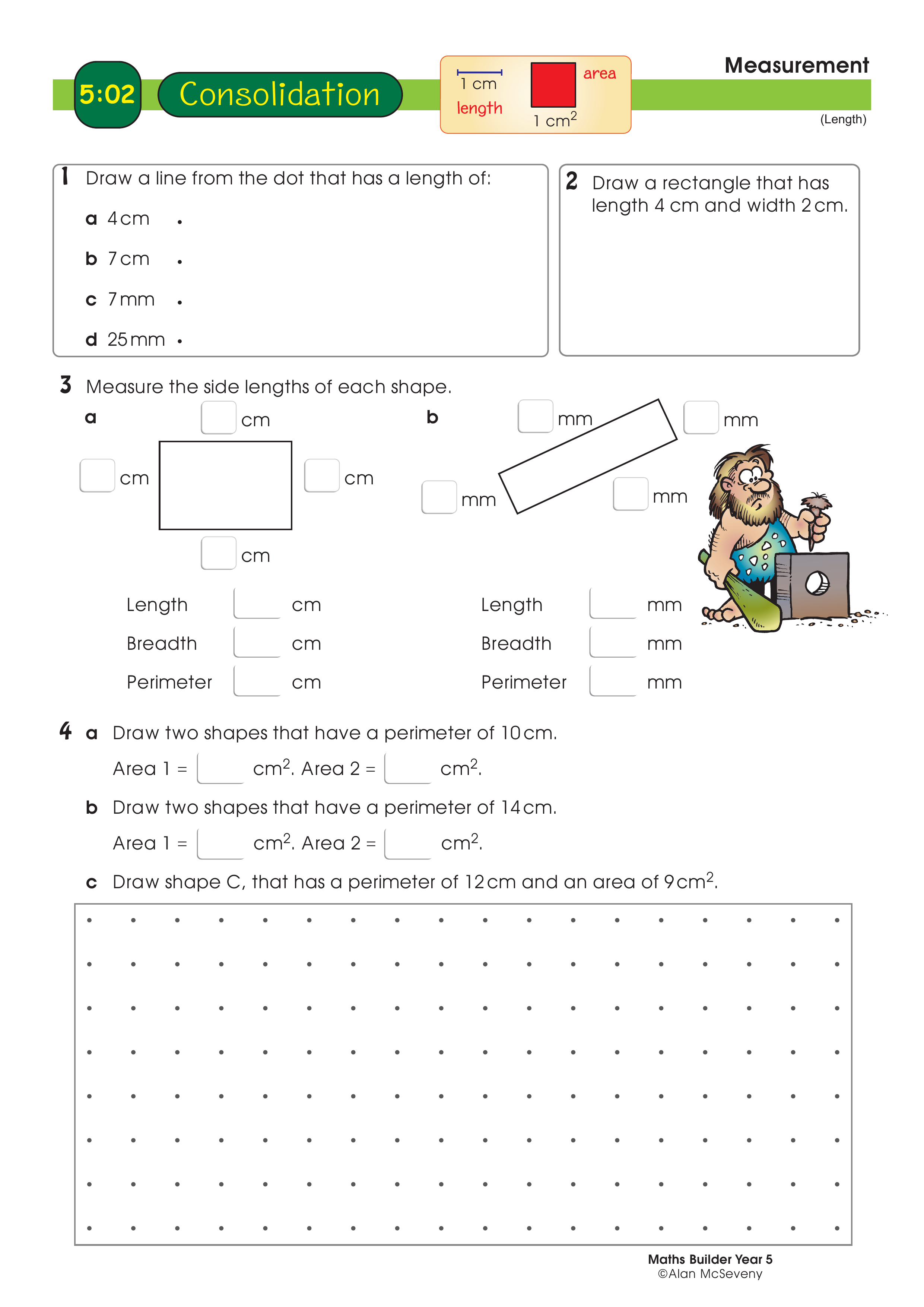 Measurement — worksheet preview