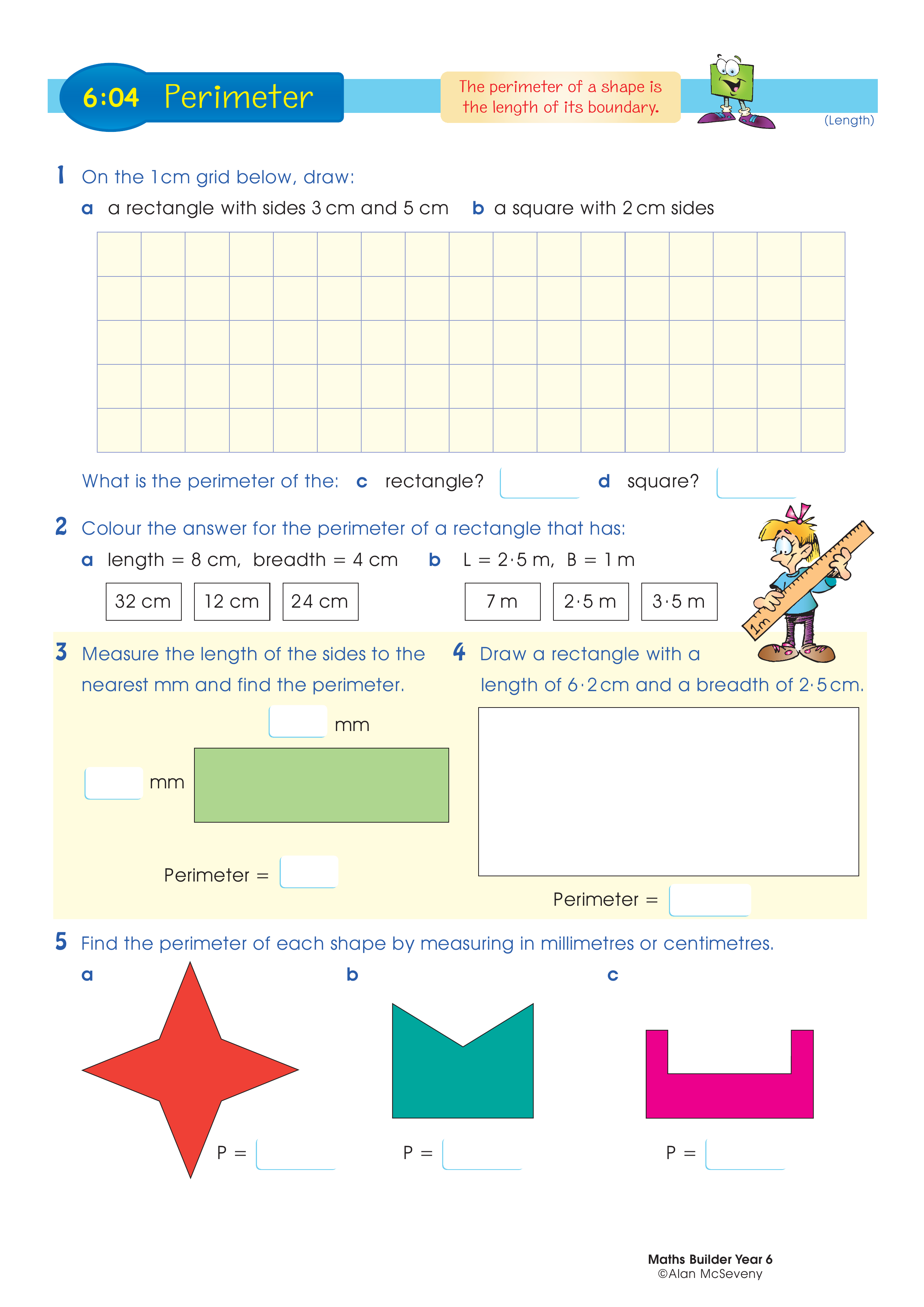 Perimeter — worksheet preview