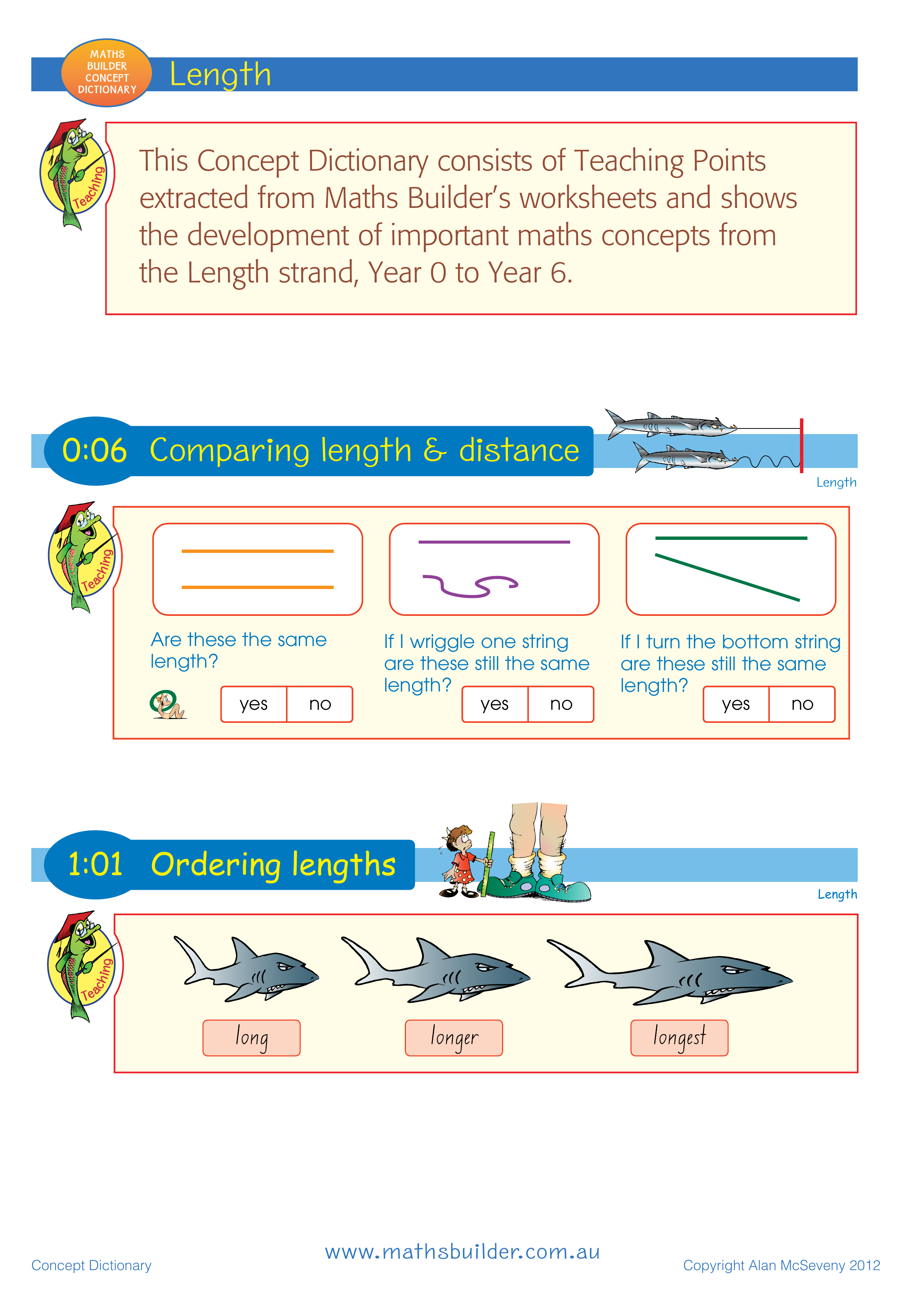 Concept Dictionary - Length — worksheet preview